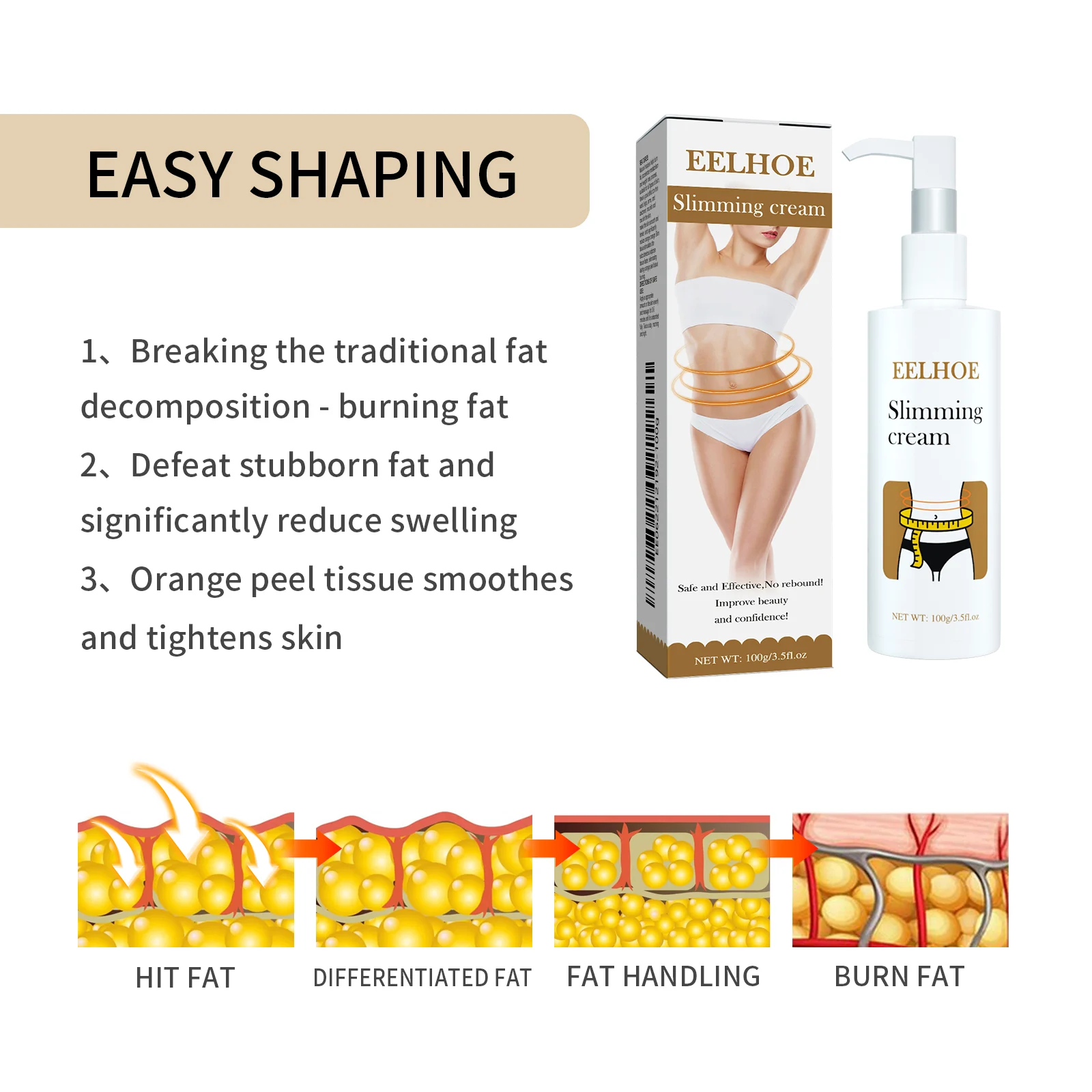 Slimming Body Cream Firming Massage Lotion for Toning Arms Thighs Abdomen 100g 7 slimming body cream firming massage lotion 100g cih 4btg947w desc 7