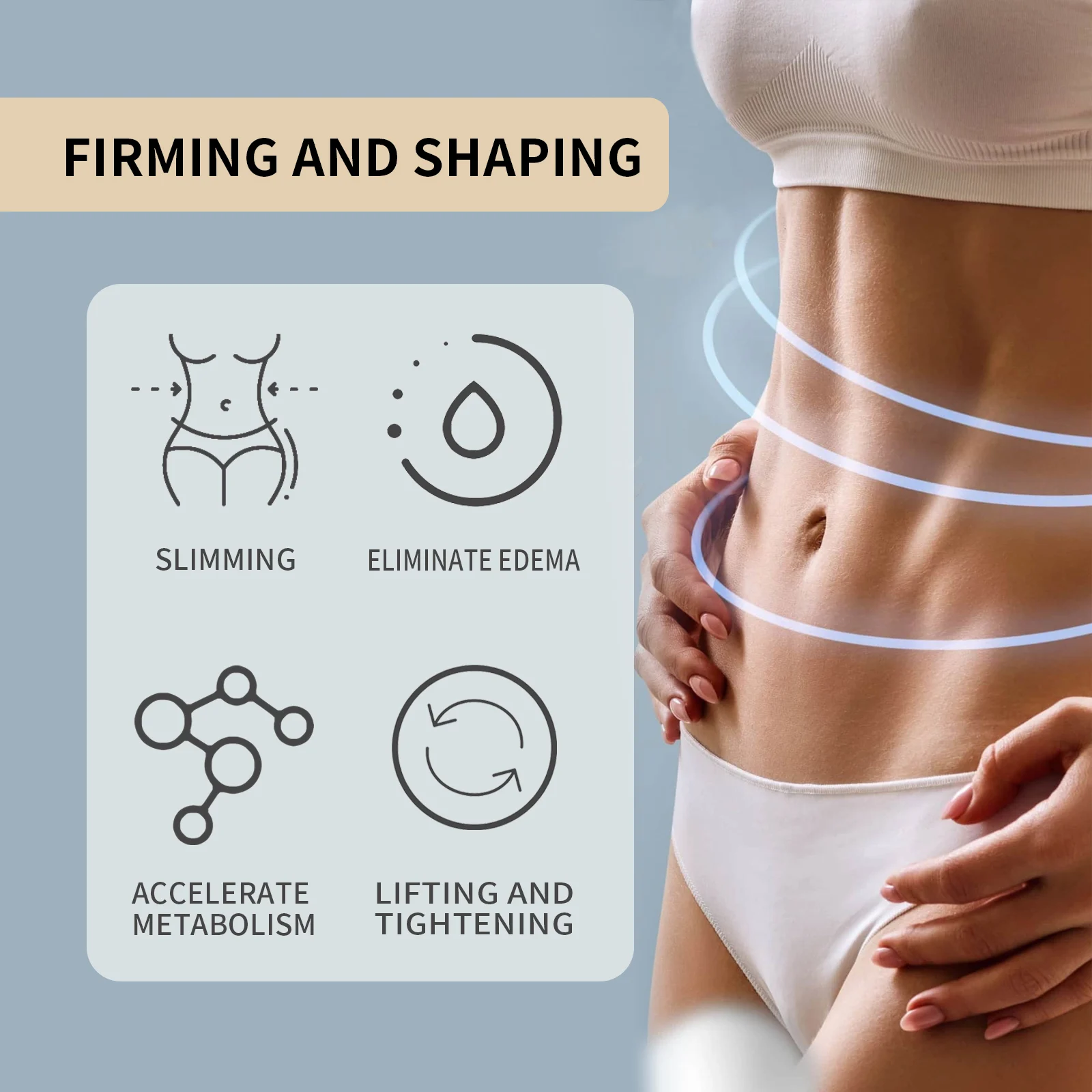 Slimming Body Cream Firming Massage Lotion for Toning Arms Thighs Abdomen 100g 8 slimming body cream firming massage lotion 100g cih 4btg947w desc 8