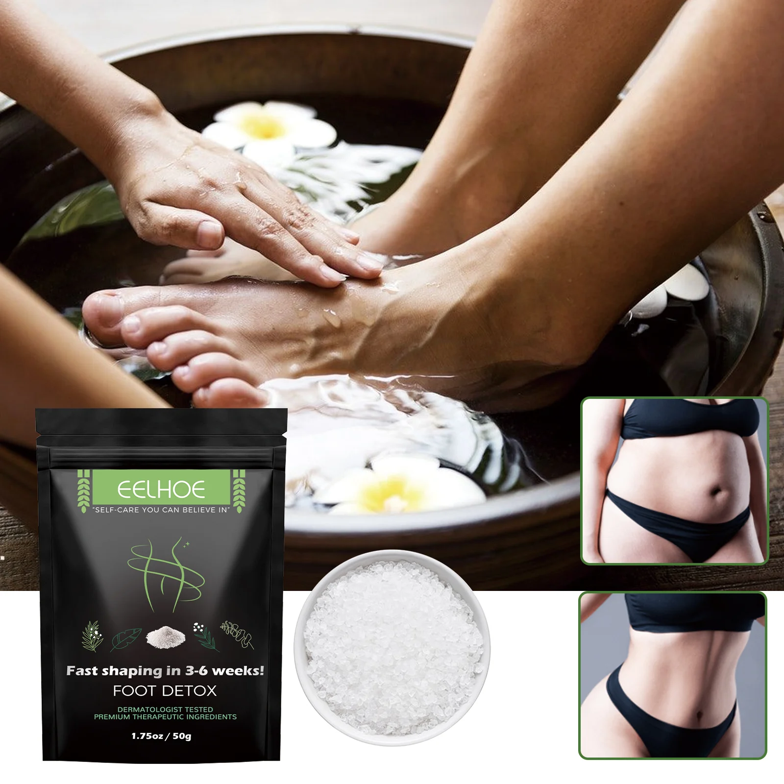 Slimming Detox Foot Bath Salt 50g with Essential Oils for Body Cleansing & Pain Relief 1 slimming detox foot bath salt 50g cih pms576bq desc 1