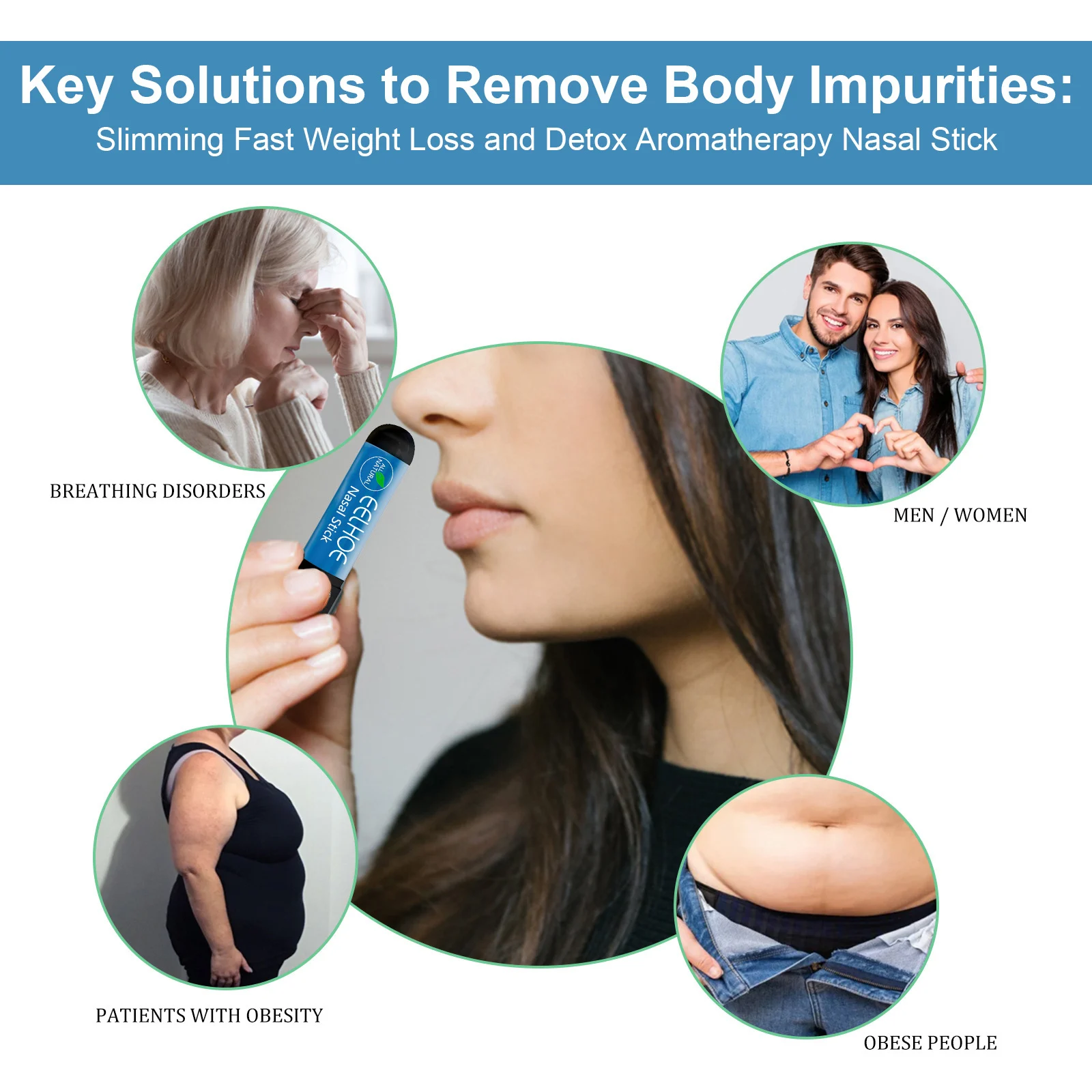 Slimming Detox Nasal Stick for Weight Loss Body Cleansing with Eucalyptus Oil 1g 7 slimming detox nasal stick eucalyptus oil 1g cih tr84dtxf desc 7