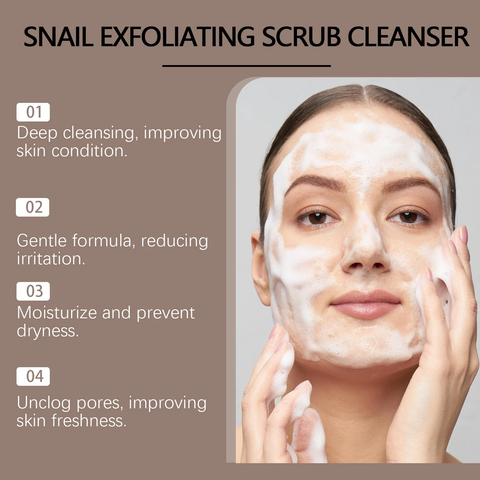 Snail Exfoliating Scrub Cleanser 100g Deep Cleansing Hydrating Face Wash for All Skin Types 11 snail exfoliating scrub cleanser 100g deep cleansing hydrating face wash cih ga23pr6z desc 11