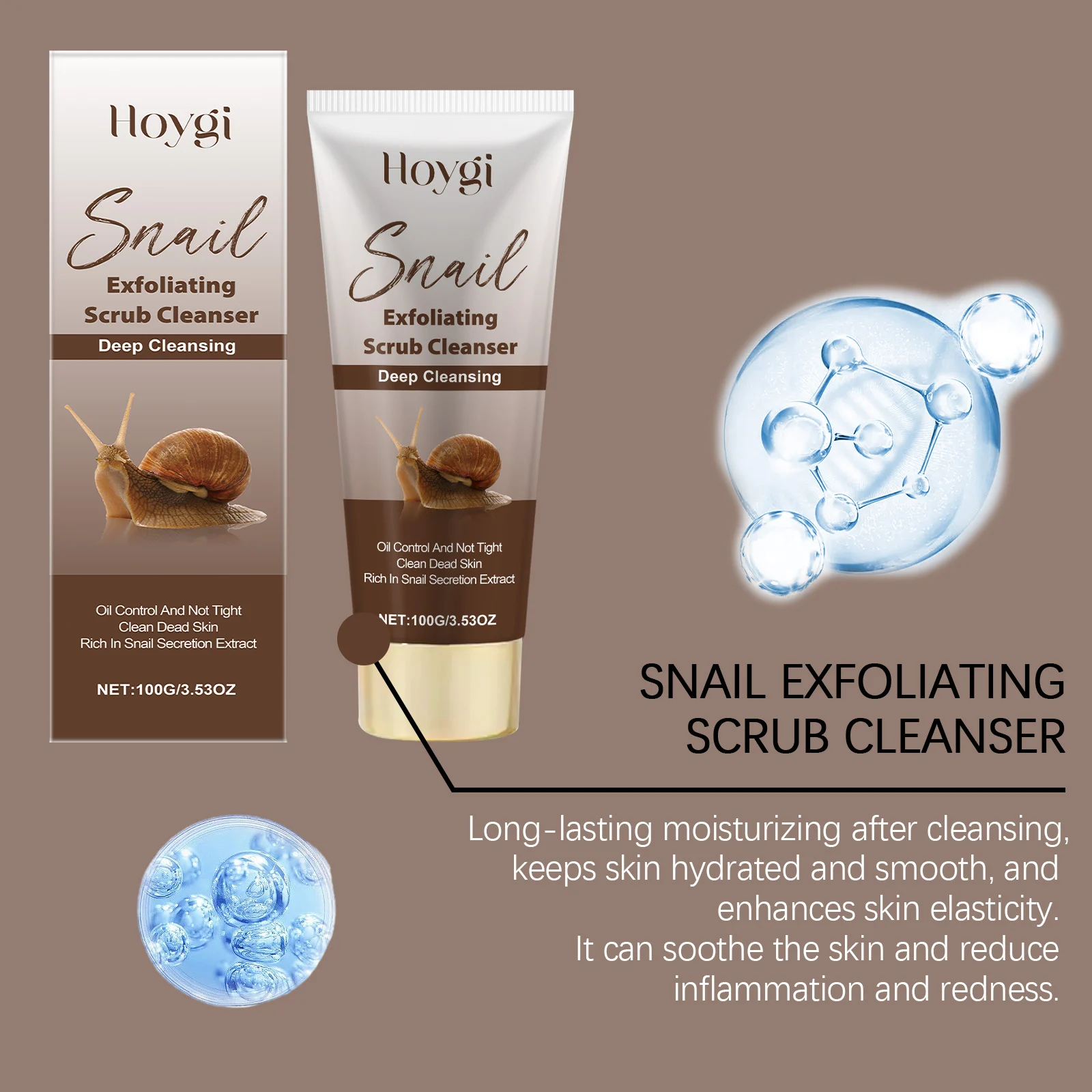 Snail Exfoliating Scrub Cleanser 100g Deep Cleansing Hydrating Face Wash for All Skin Types 7 snail exfoliating scrub cleanser 100g deep cleansing hydrating face wash cih ga23pr6z desc 7