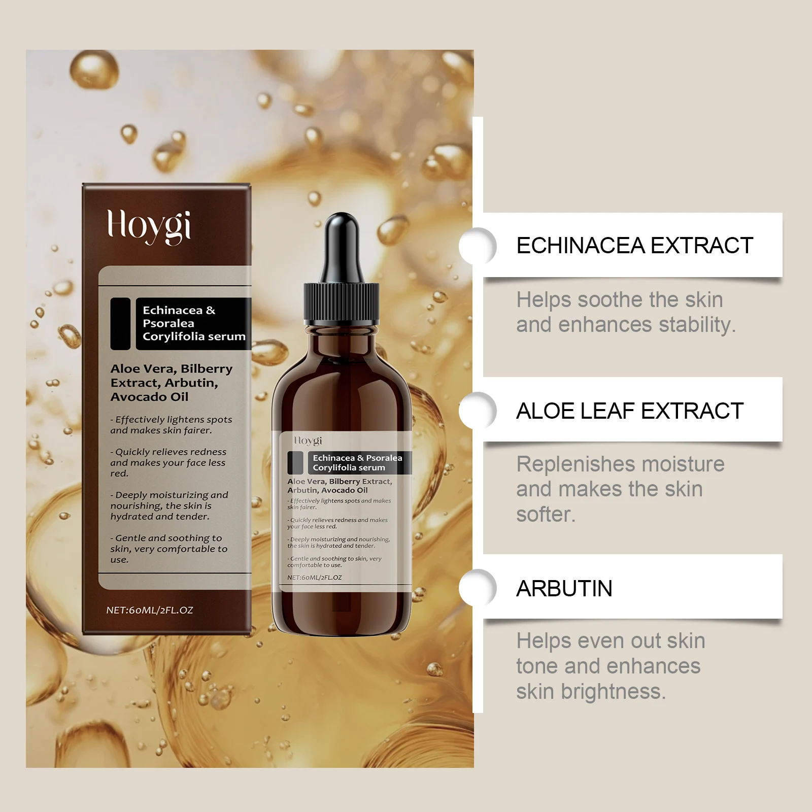 Soothing Facial Serum with Bilberry Extract & Arbutin 60ml for Brighter, Hydrated Skin 6 soothing facial serum bilberry arbutin 60ml cih 29txm4yy desc 6