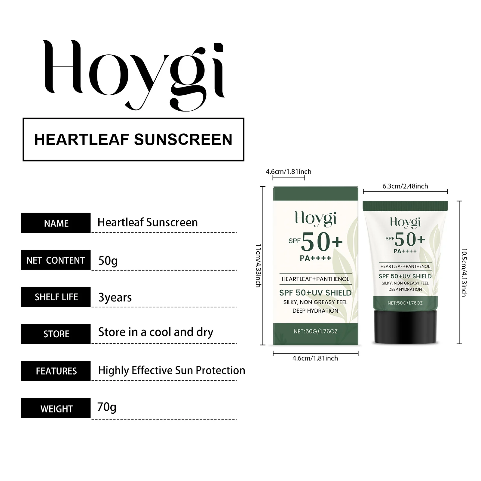 SPF 50+ Sunscreen Moisturizing Protective Cream 50g Lightweight Non-Greasy Face and Body 1 spf 50 plus sunscreen moisturizing protective cream 50g der fg5ct4tr desc 1
