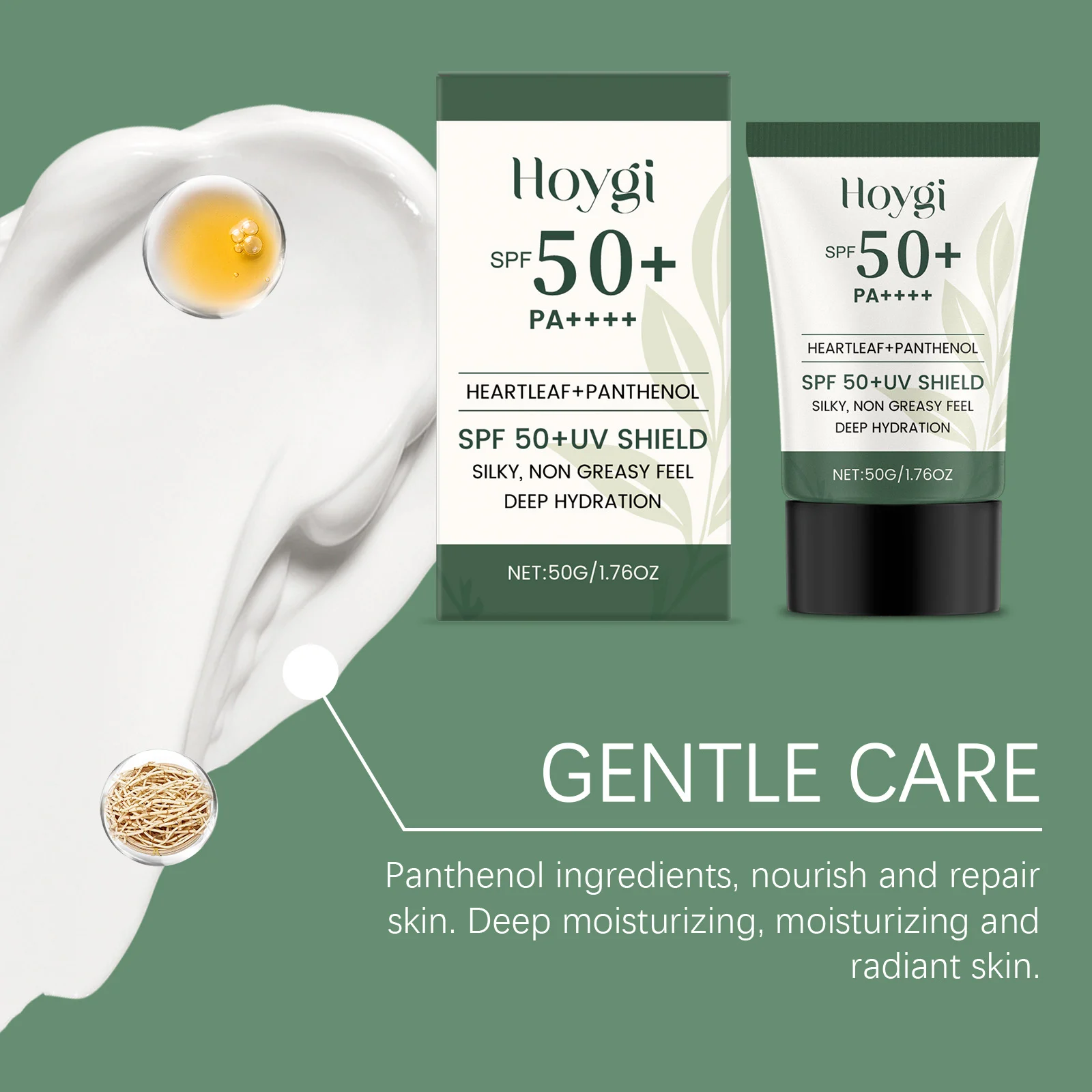 SPF 50+ Sunscreen Moisturizing Protective Cream 50g Lightweight Non-Greasy Face and Body 8 spf 50 plus sunscreen moisturizing protective cream 50g der fg5ct4tr desc 8