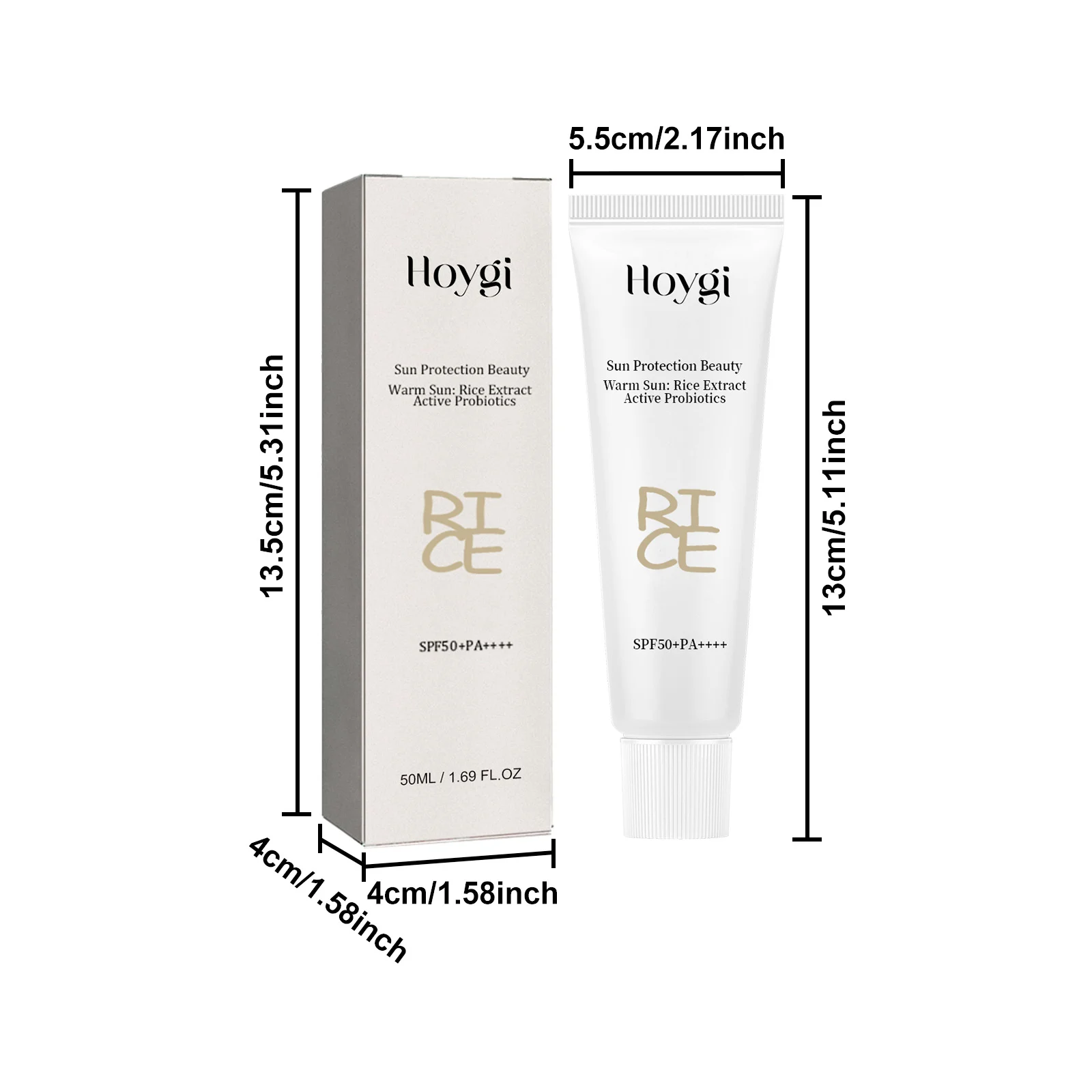 SPF50+ PA++++ Sunscreen Cream with Rice Probiotics 50ml, Broad Spectrum UV Protection & Hydrating Facial & Body Moisturizer 1 spf50 pa plus plus plus plus sunscreen cream rice probiotics 50ml cih xasndwuk desc 1