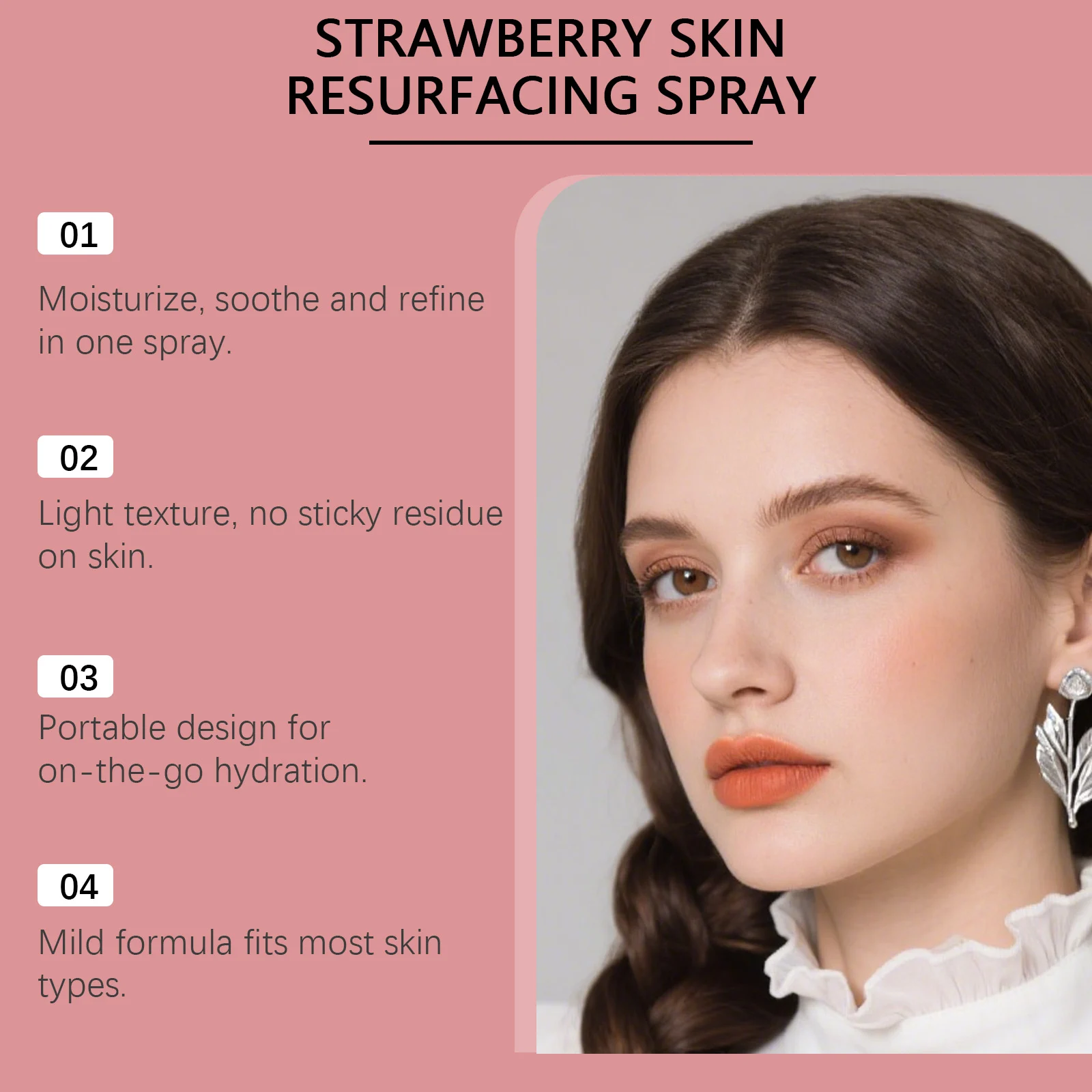 Strawberry Skin Moisturizing Spray Hydrates & Refines Skin Tone 30ml 6 strawberry skin moisturizing spray 30ml der 995jw8fd desc 6