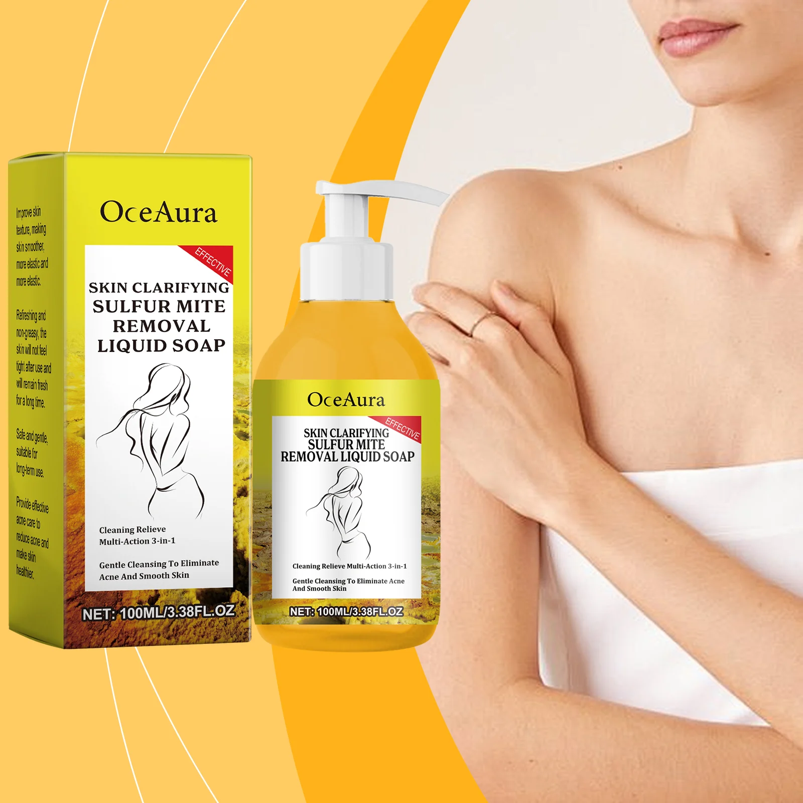 OceAura Sulfur Mite Removal Body Wash - Gentle Cleansing, Moisturizing, Skin Barrier Repair 2 sulfur mite removal body wash cih rjbndja6 desc 2