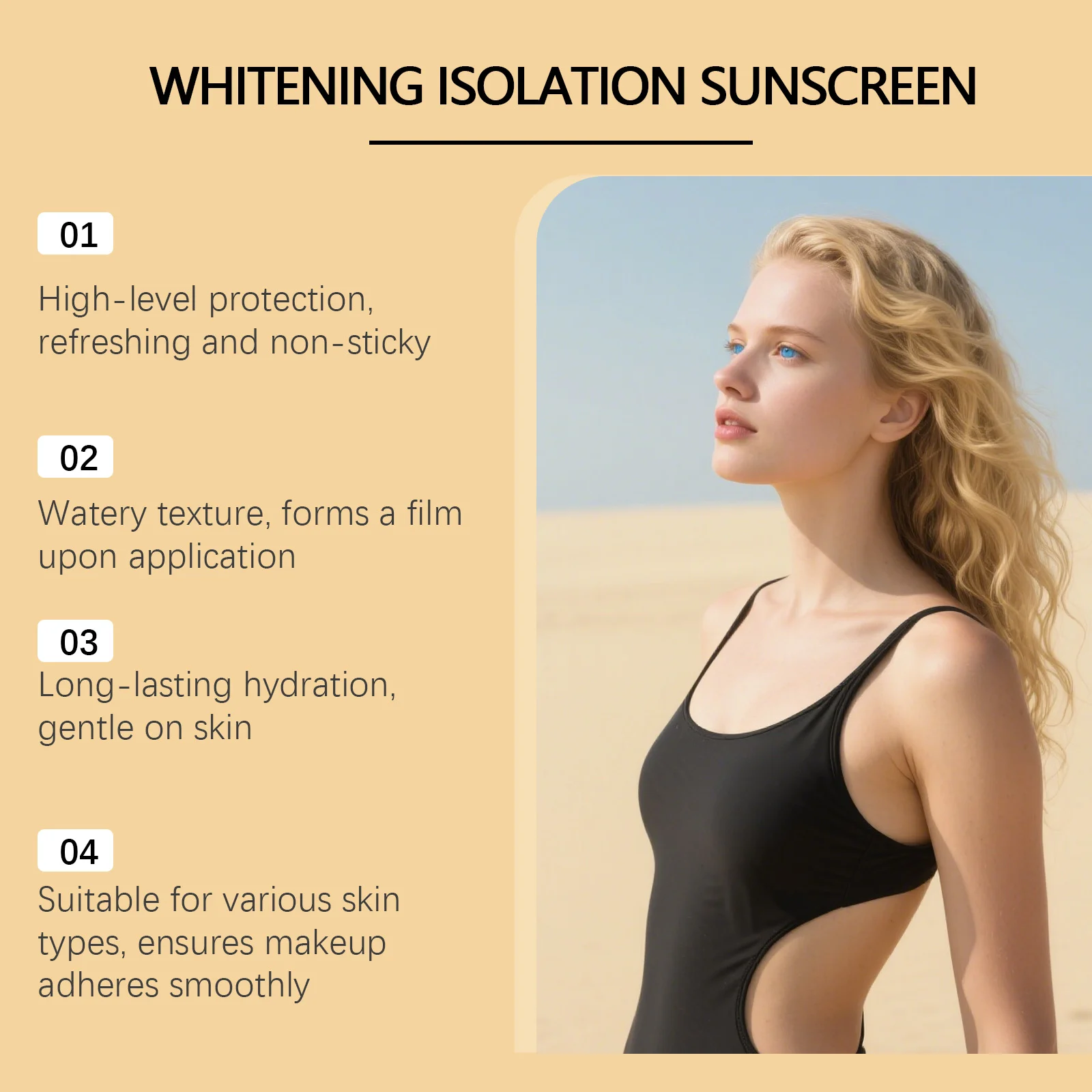 Sunscreen Cream SPF50+ PA++++ Face and Body Lightweight Moisturizing UV Protection 30g 6 sunscreen cream spf50 30g cih yr3c8uzw desc 6