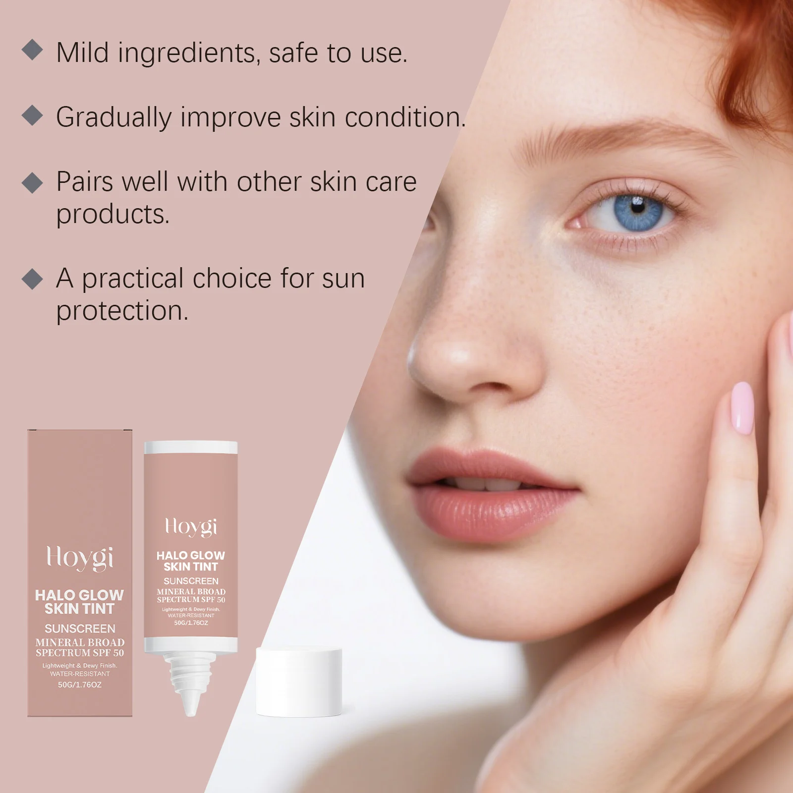 Sunscreen Tinted Moisturizer SPF50 Lightweight Dewy Finish 50g 8 sunscreen tinted moisturizer spf50 50g cih p9hpj43v desc 8