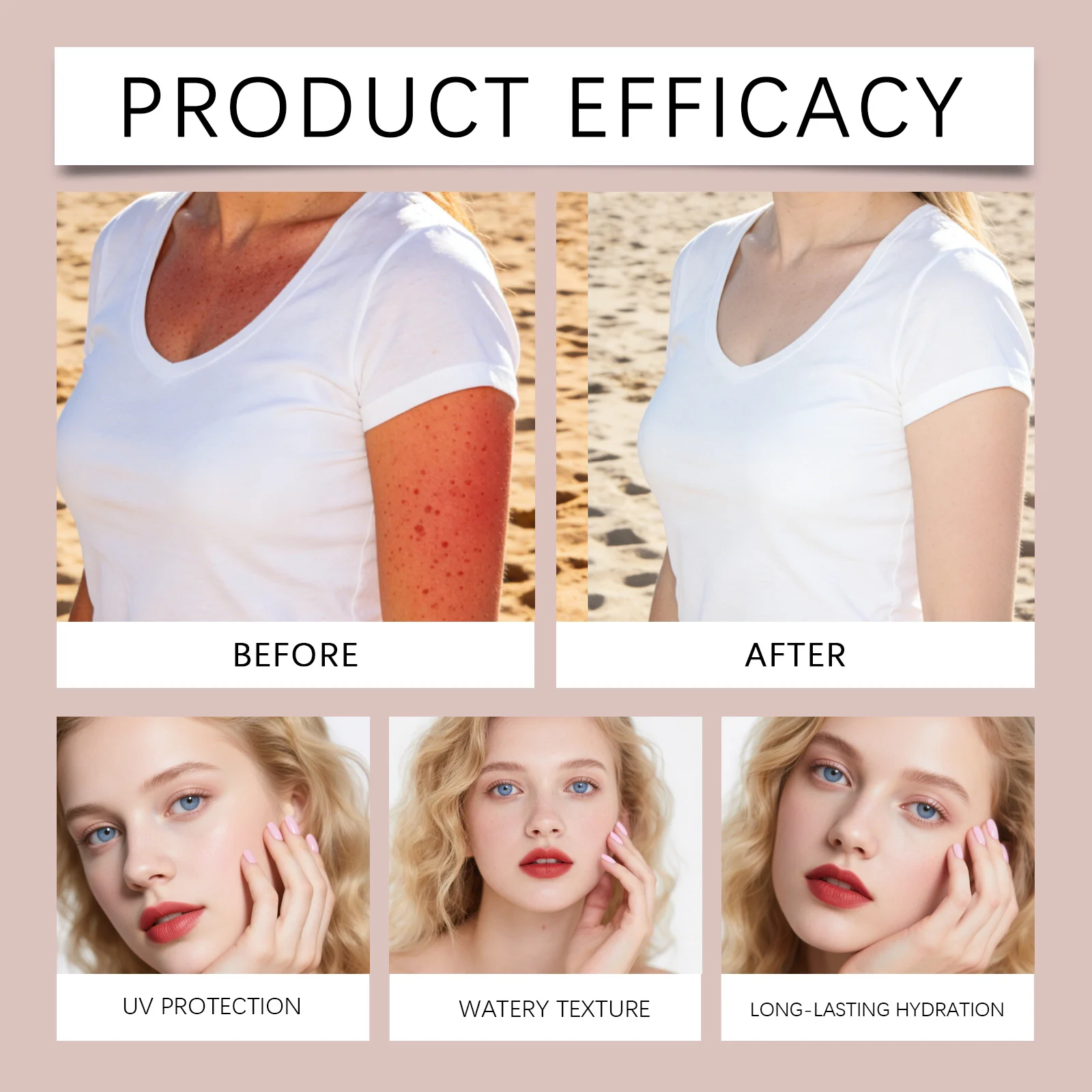 Sunscreen Tinted Moisturizer SPF50 Lightweight Dewy Finish 50g 9 sunscreen tinted moisturizer spf50 50g cih p9hpj43v desc 9
