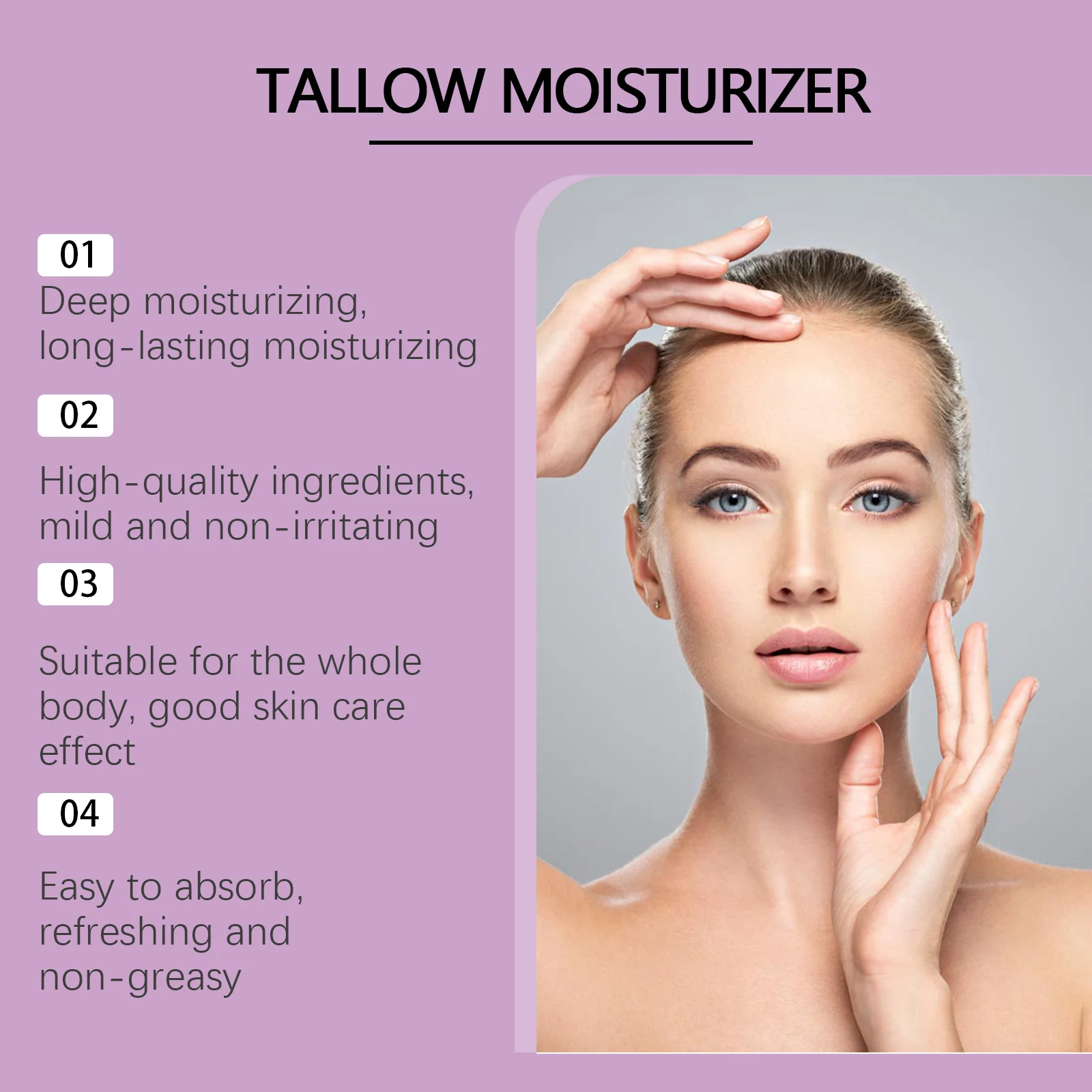 Hoygi Tallow Moisturizer (Unscented) For Face & Body - Deeply Hydrating & Repairing 7 tallow moisturizer cream cih jcxpfs5t desc 7
