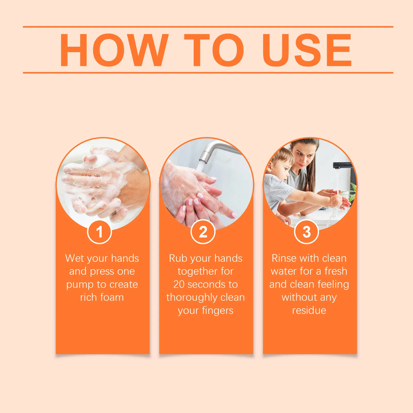 OceAura Tangerine Serum-Infused Hand Wash Gentle Cleansing Long-Lasting Moisturizing 4 tangerine serum hand wash cih 2despxby desc 4