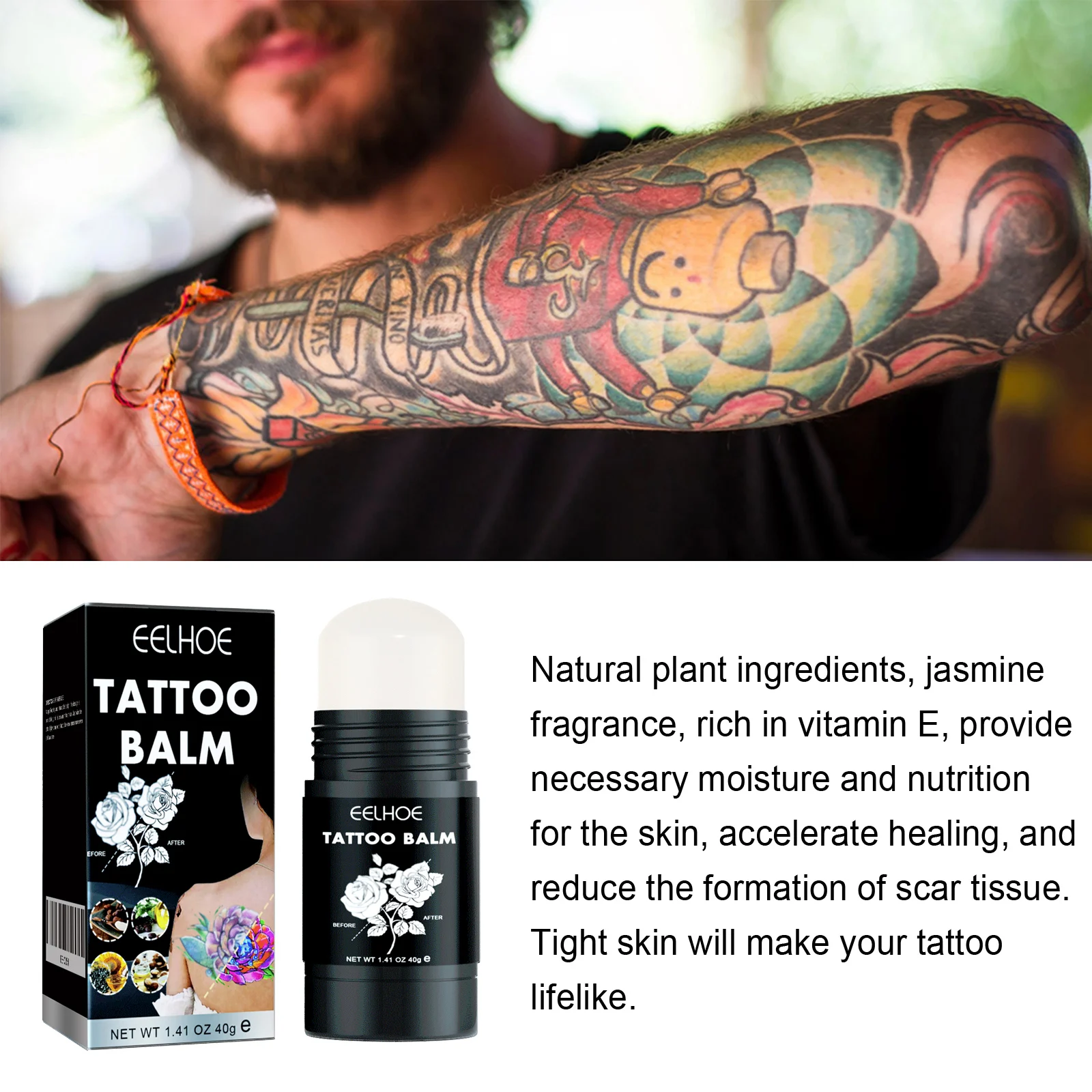 Tattoo Brightening Balm Tattoo Aftercare Cream for Color Enhancement & Skin Repair 40g 8 tattoo brightening balm aftercare cream 40g cih tnf7fs2j desc 8