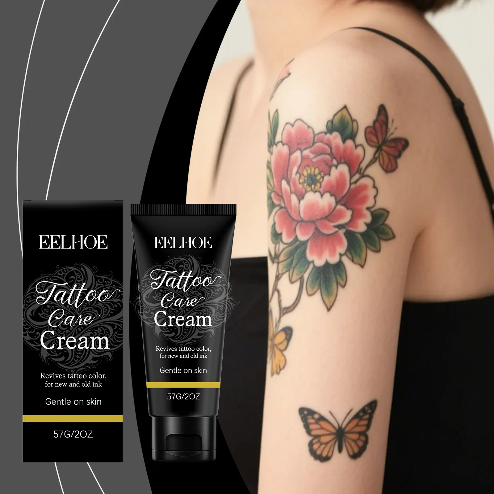 Tattoo Care Cream 57g Moisturizing Aftercare Balm for Vivid Ink Color 2 tattoo care cream 57g cih 7zdsm8z7 desc 2