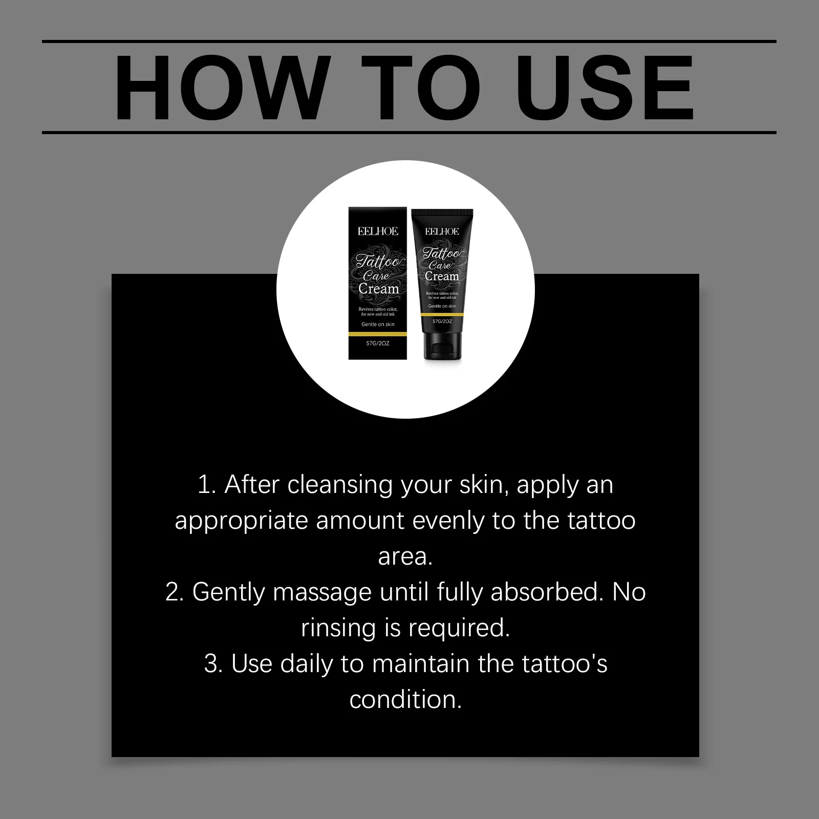 Tattoo Care Cream 57g Moisturizing Aftercare Balm for Vivid Ink Color 4 tattoo care cream 57g cih 7zdsm8z7 desc 4