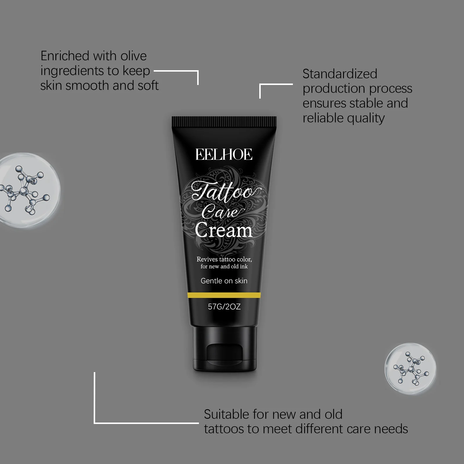 Tattoo Care Cream 57g Moisturizing Aftercare Balm for Vivid Ink Color 6 tattoo care cream 57g cih 7zdsm8z7 desc 6