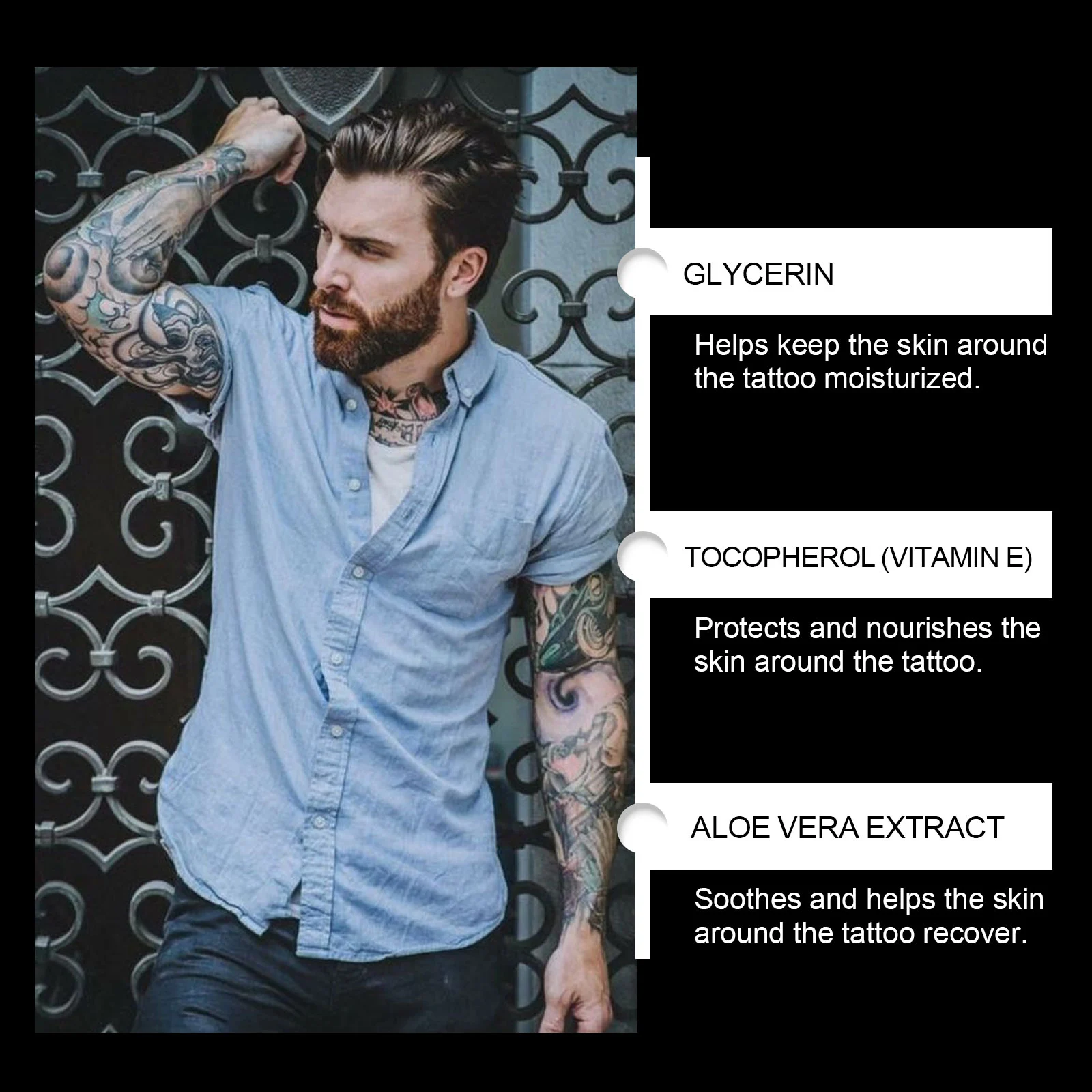 OceAura Maximum Strength Tattoo Cream - Soothing & Moisturizing Gel for Long-Lasting Tattoos 5 tattoo soothing cream cih pceqfrks desc 5