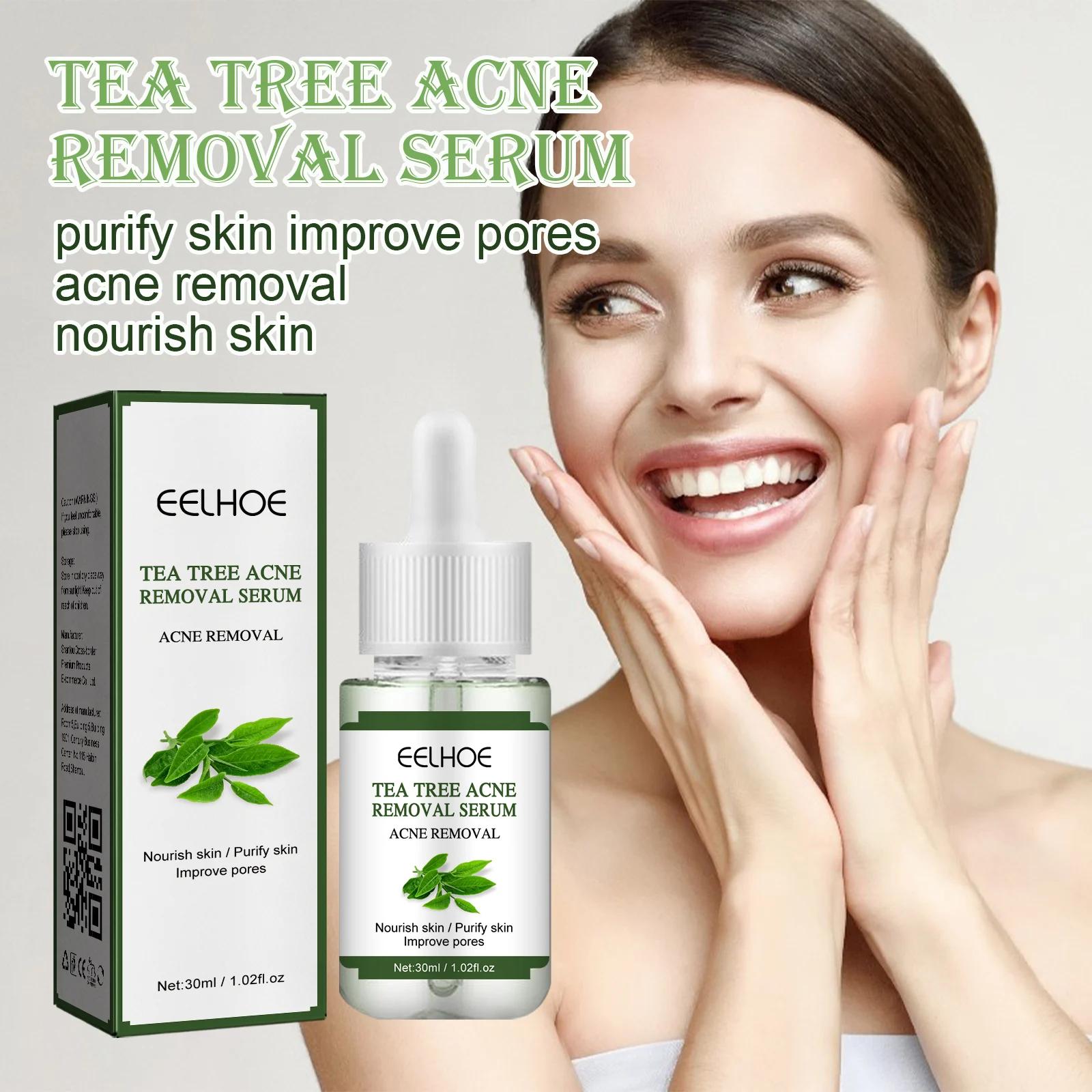 Tea Tree Acne Removal Serum 30ml Anti-Inflammatory Repair Blemish & Scar Treatment 2 tea tree acne removal serum 30ml cih 7g8thuju desc 2