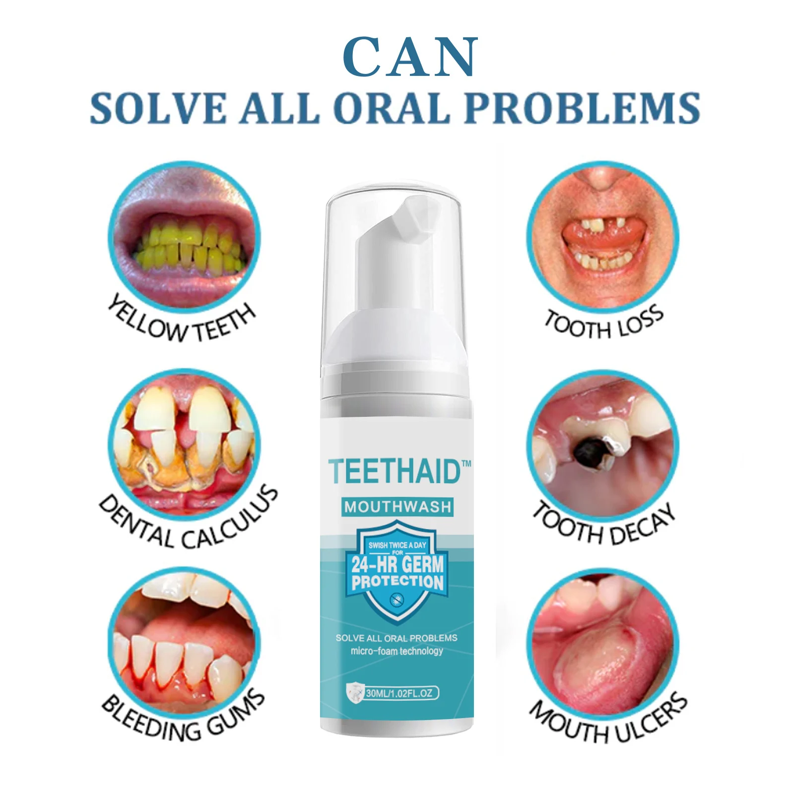 Teeth Whitening Foam Toothpaste 30ml - Deep Clean, Stain Removal & Fresh Breath 6 teeth whitening foam toothpaste 30ml cih yhrqfha9 desc 6