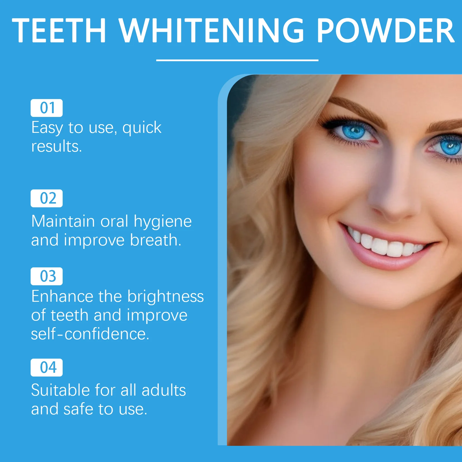 Teeth Whitening Powder with Rosemary & Birch Bark Extracts for Stain Removal & Fresh Breath - 15g 5 teeth whitening powder rosemary birch extract 15g cih hfprwtfw desc 5