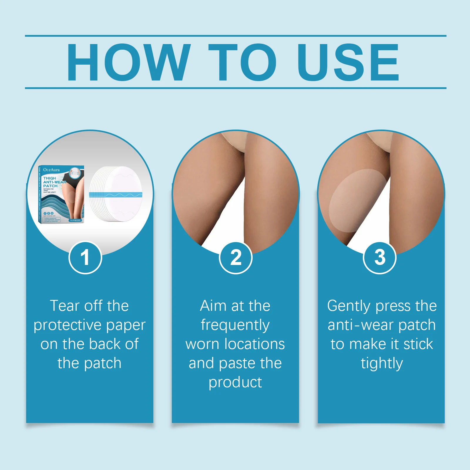 Thigh Anti-Chafing Pads Invisible Breathable Anti-Friction Thigh Guards 10 Pieces 3 thigh anti chafing pads invisible breathable anti friction thigh guards cih e4uhpuch desc 3