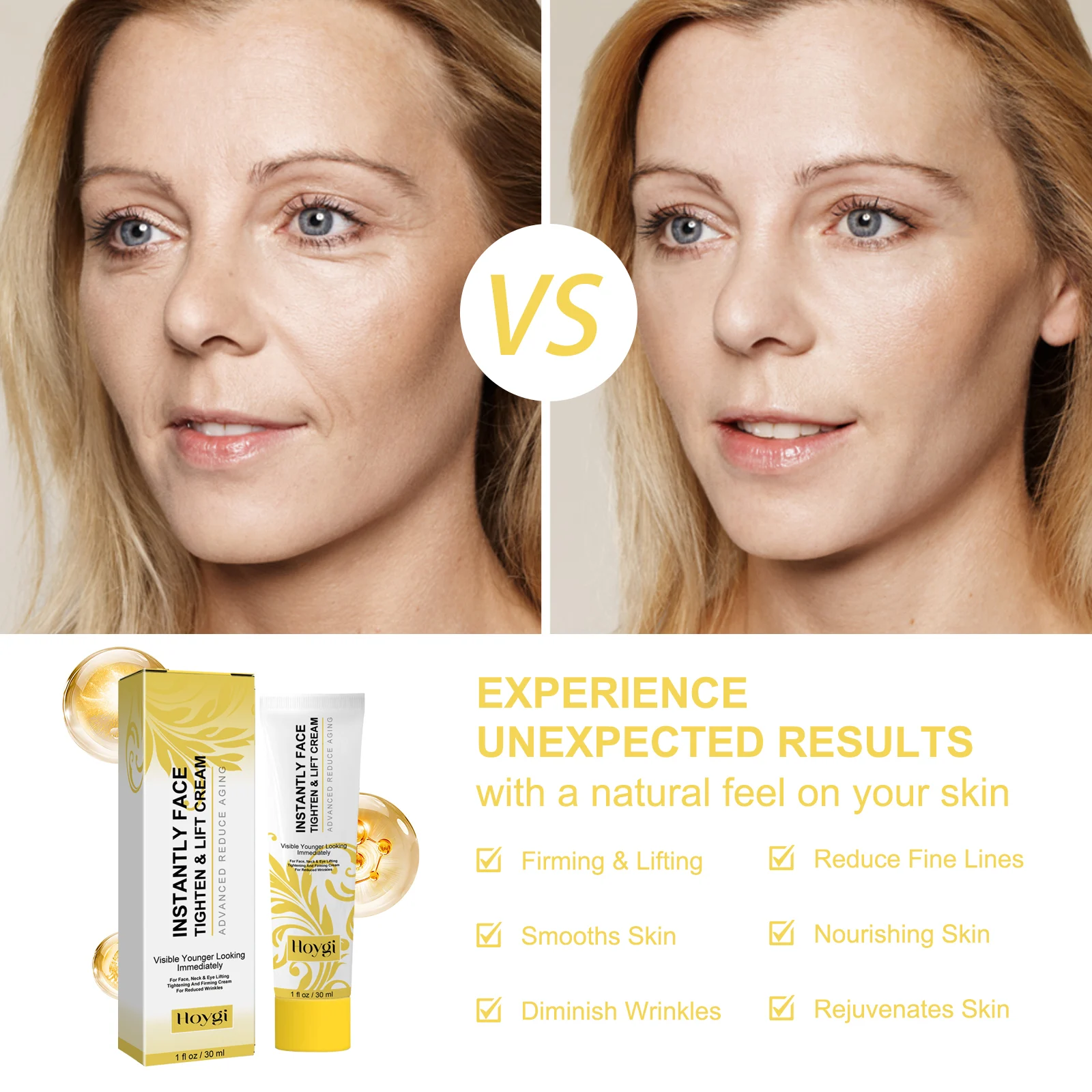 Hoygi Tighten & Lift Cream - Anti-Aging Face Cream for Wrinkles, Firming, Moisturizing 10 tighten lift face cream cih wrt9wg4r desc 10