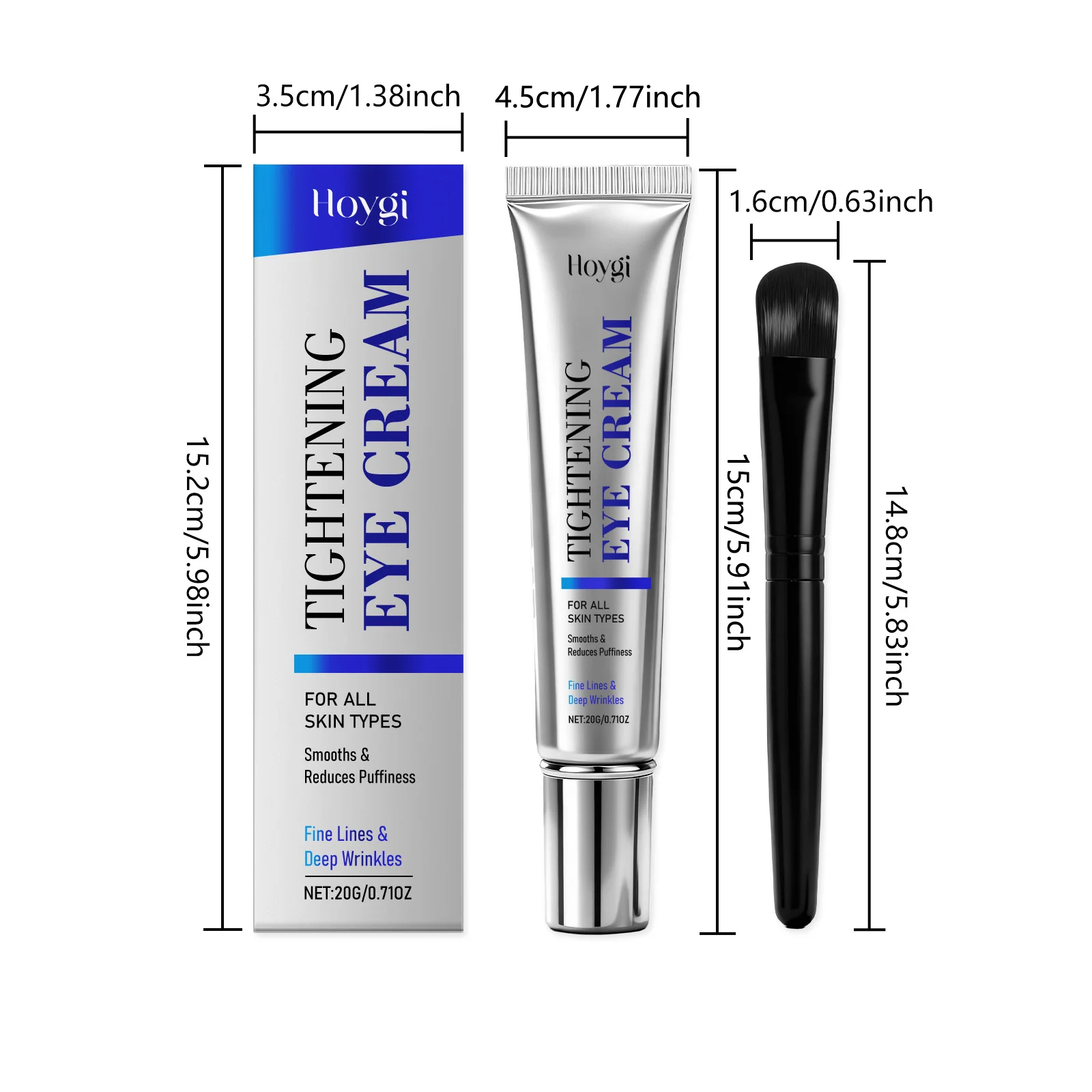 Hoygi Tightening & Smoothing Eye Cream for All Skin Types, Reduces Puffiness & Fine Lines 1 tightening smoothing eye cream der gdvesfhk desc 1