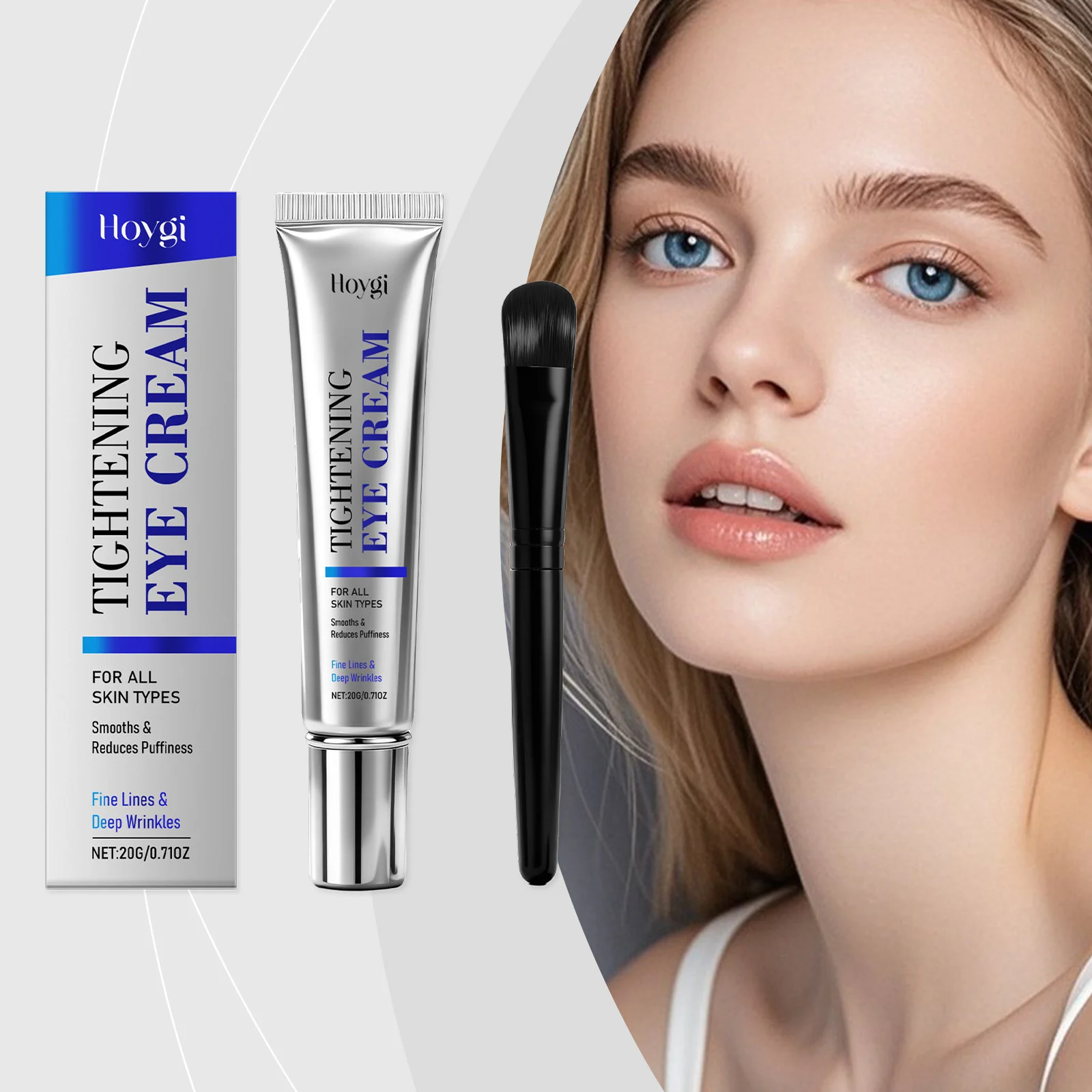 Hoygi Tightening & Smoothing Eye Cream for All Skin Types, Reduces Puffiness & Fine Lines 2 tightening smoothing eye cream der gdvesfhk desc 2