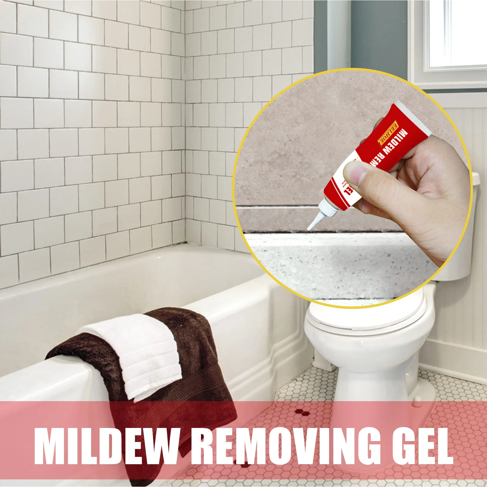 Tile Mildew Remover Gel 20g for Kitchen, Bathroom Wall & Grout Stain Cleaner 1 tile mildew remover gel 20g cih r2nhyjed desc 1
