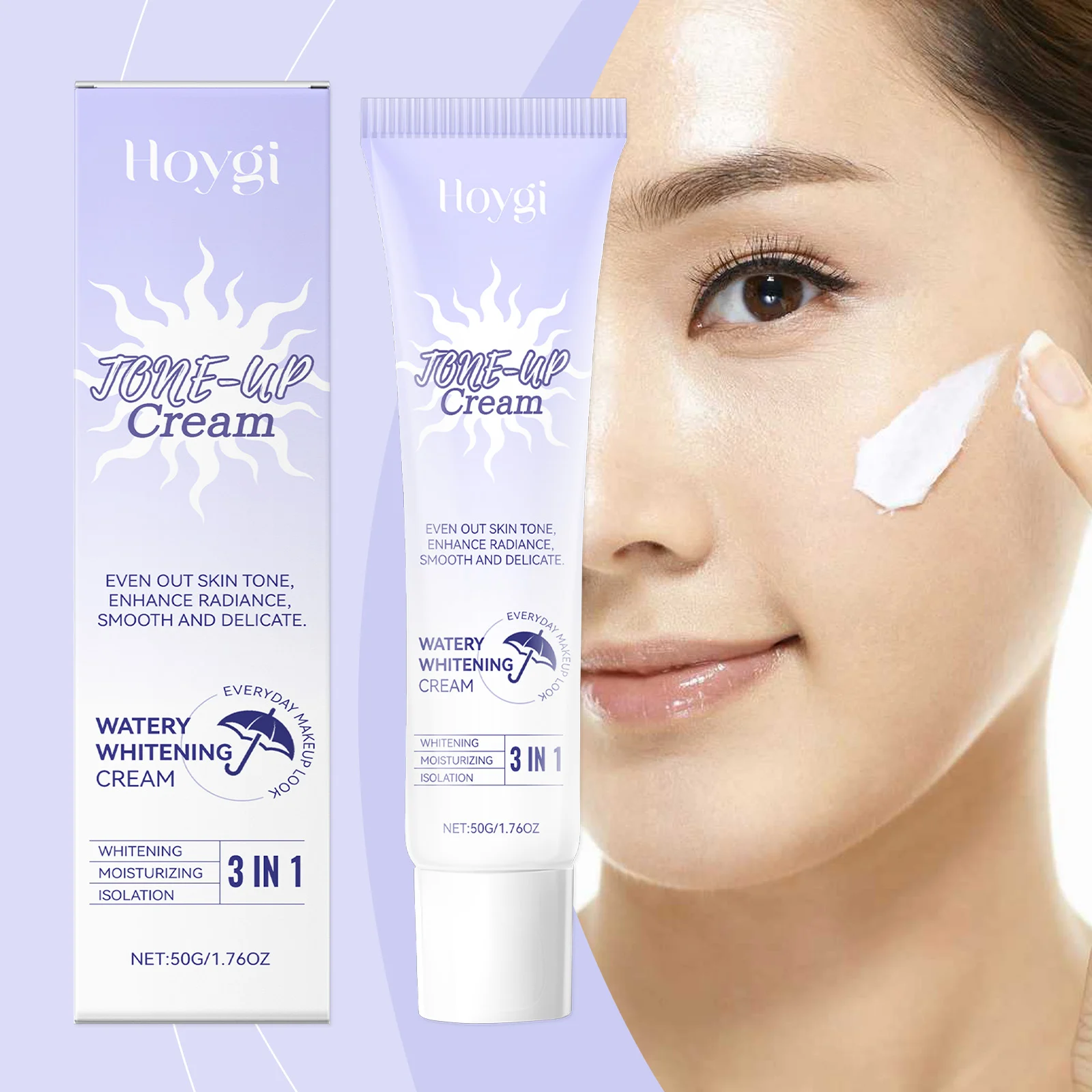 Hoygi Watery Tone-Up Cream Brightens Skin Tone, Moisturizes, and Conceals Flaws 2 tone up cream cih 23yc7c8t desc 2 1