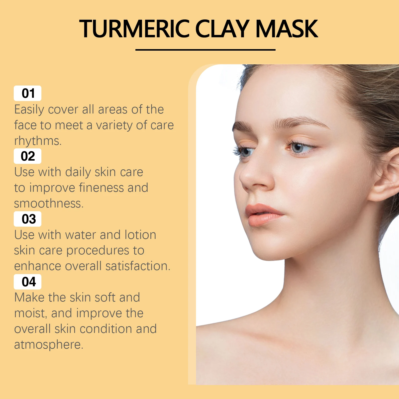 Viareline Turmeric Clay Mask - Clarify, Soothe & Revitalize Skin, Deep Cleansing & Brightening 5 turmeric clay face mask der kxmehbjb desc 5