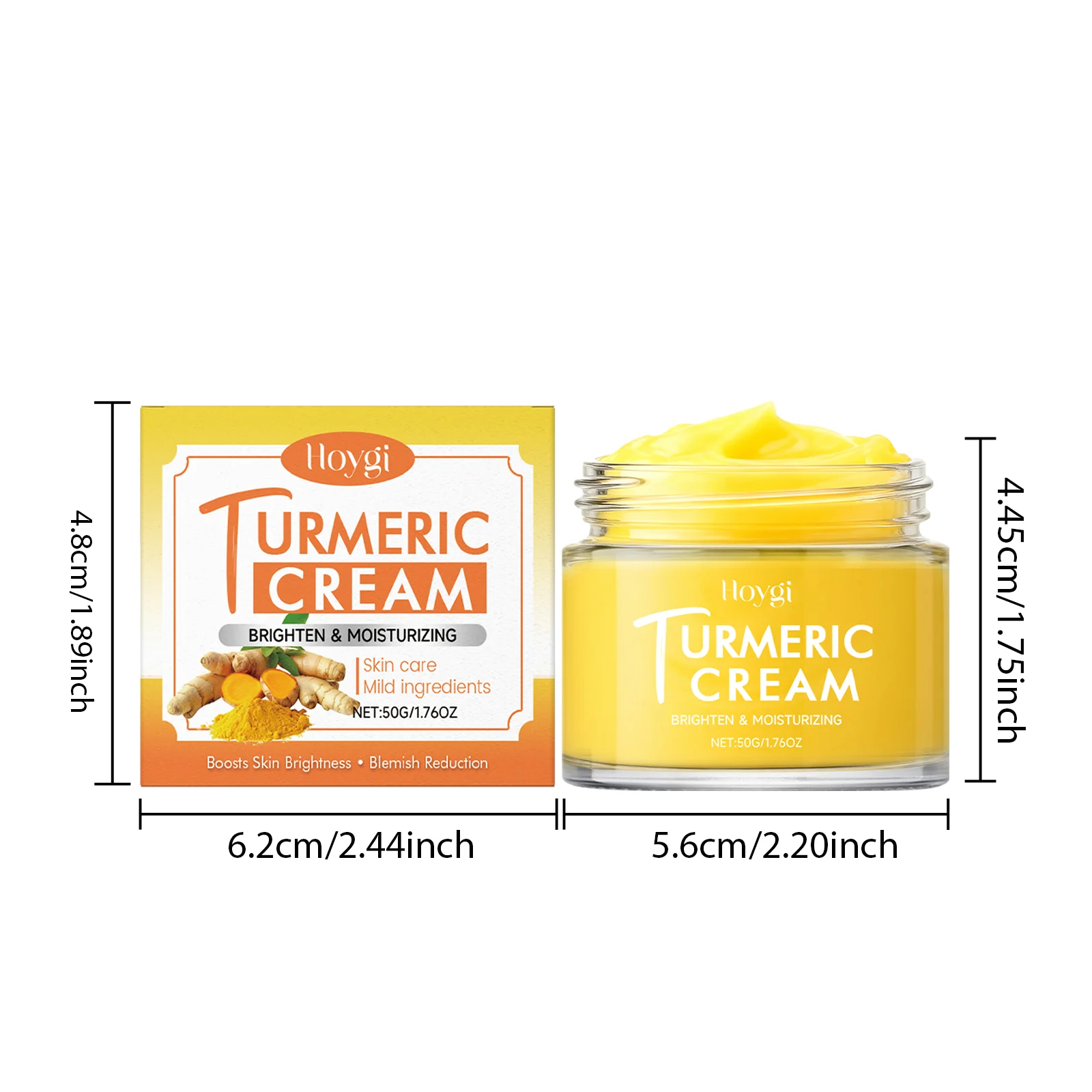 Turmeric Moisturizing Cream Brightening Hydration Daily Skincare 50g 1 turmeric moisturizing cream brightening hydration daily skincare 50g der a962zk2e desc 1