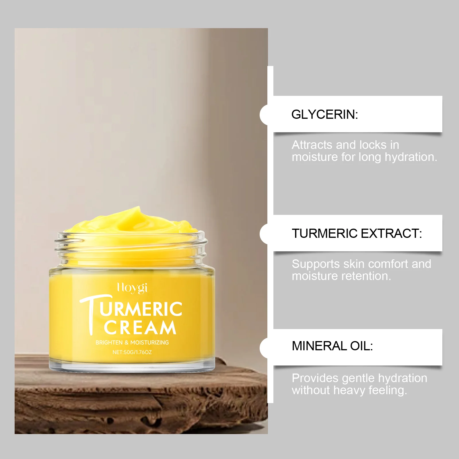 Turmeric Moisturizing Cream Brightening Hydration Daily Skincare 50g 8 turmeric moisturizing cream brightening hydration daily skincare 50g der a962zk2e desc 8