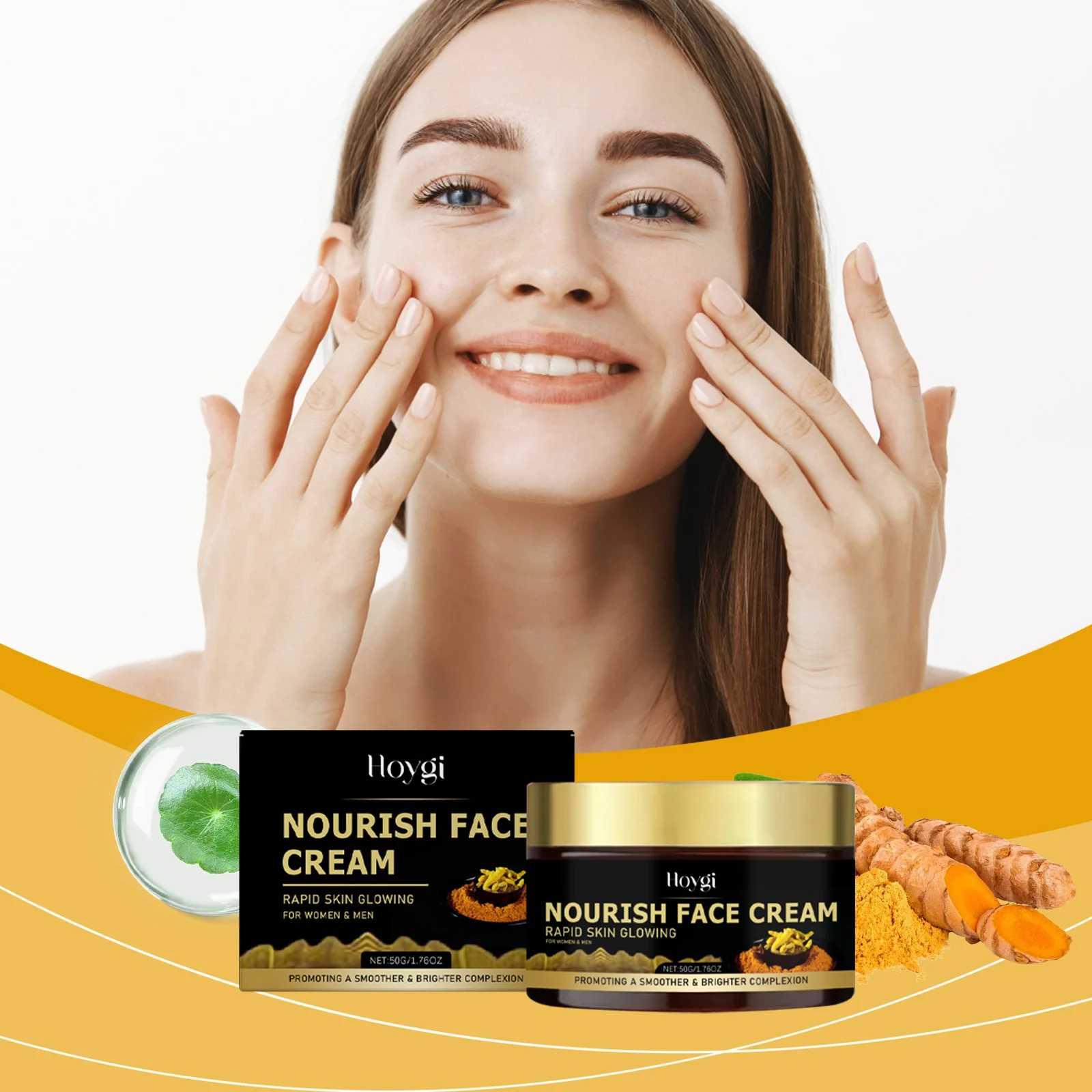 Turmeric Moisturizing Face Cream 50g for Glowing Skin, Hydration & Brightening 2 turmeric moisturizing face cream 50g cih s2gq8ahw desc 2