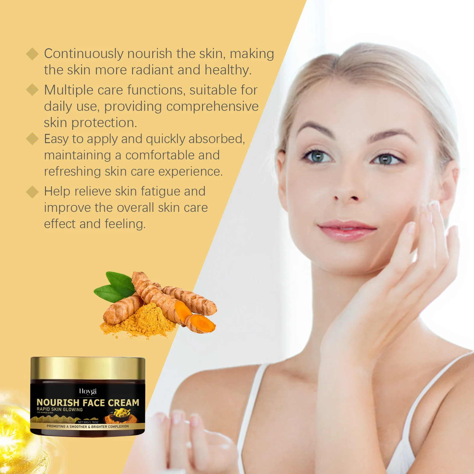 Turmeric Moisturizing Face Cream 50g for Glowing Skin, Hydration & Brightening 5 turmeric moisturizing face cream 50g cih s2gq8ahw desc 5