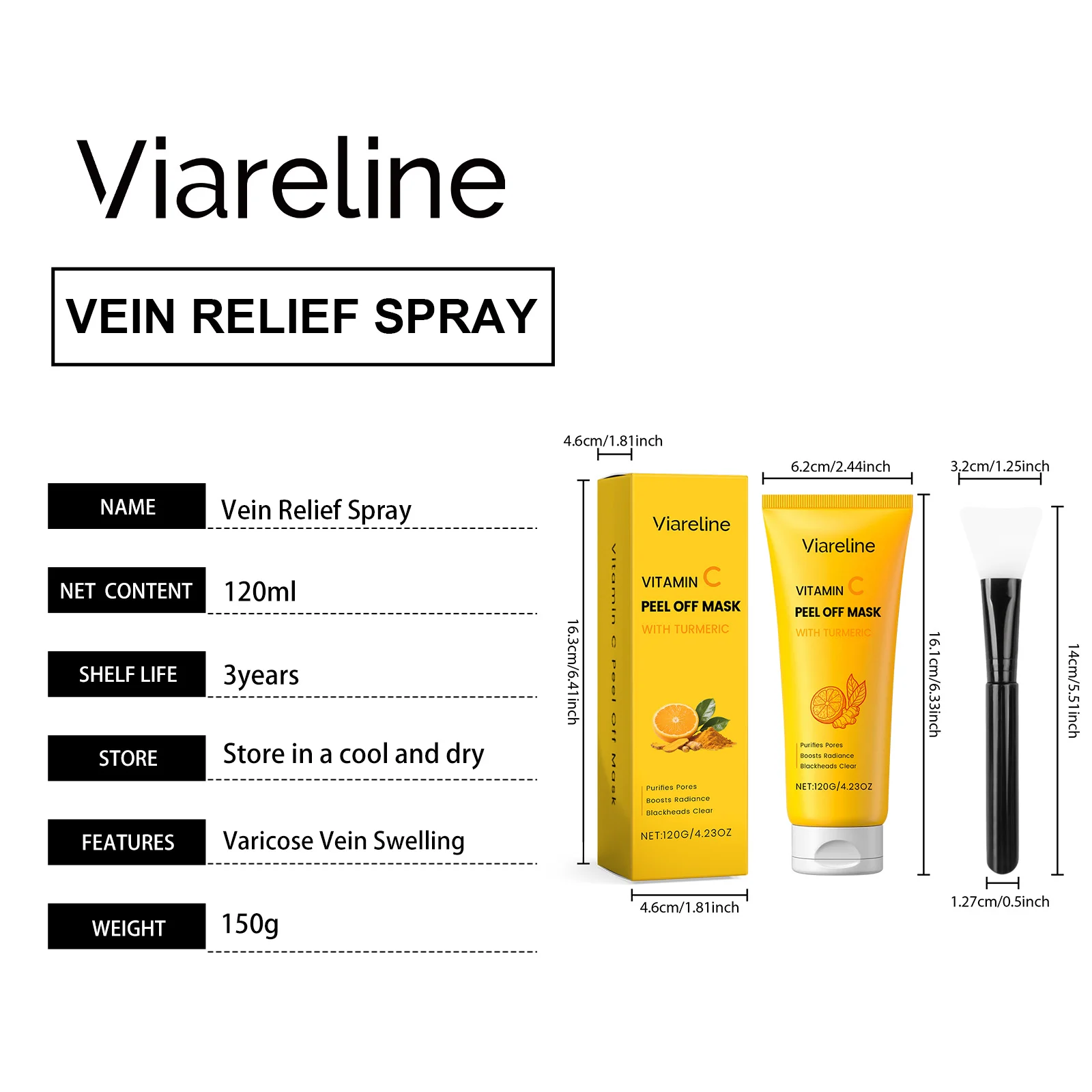 Turmeric Peel Off Mask Deep Cleansing Pores Blackhead Remover with Vitamin C 120g 1 turmeric peel off mask deep cleansing pores blackhead remover 120g cih ydvm4mze desc 1