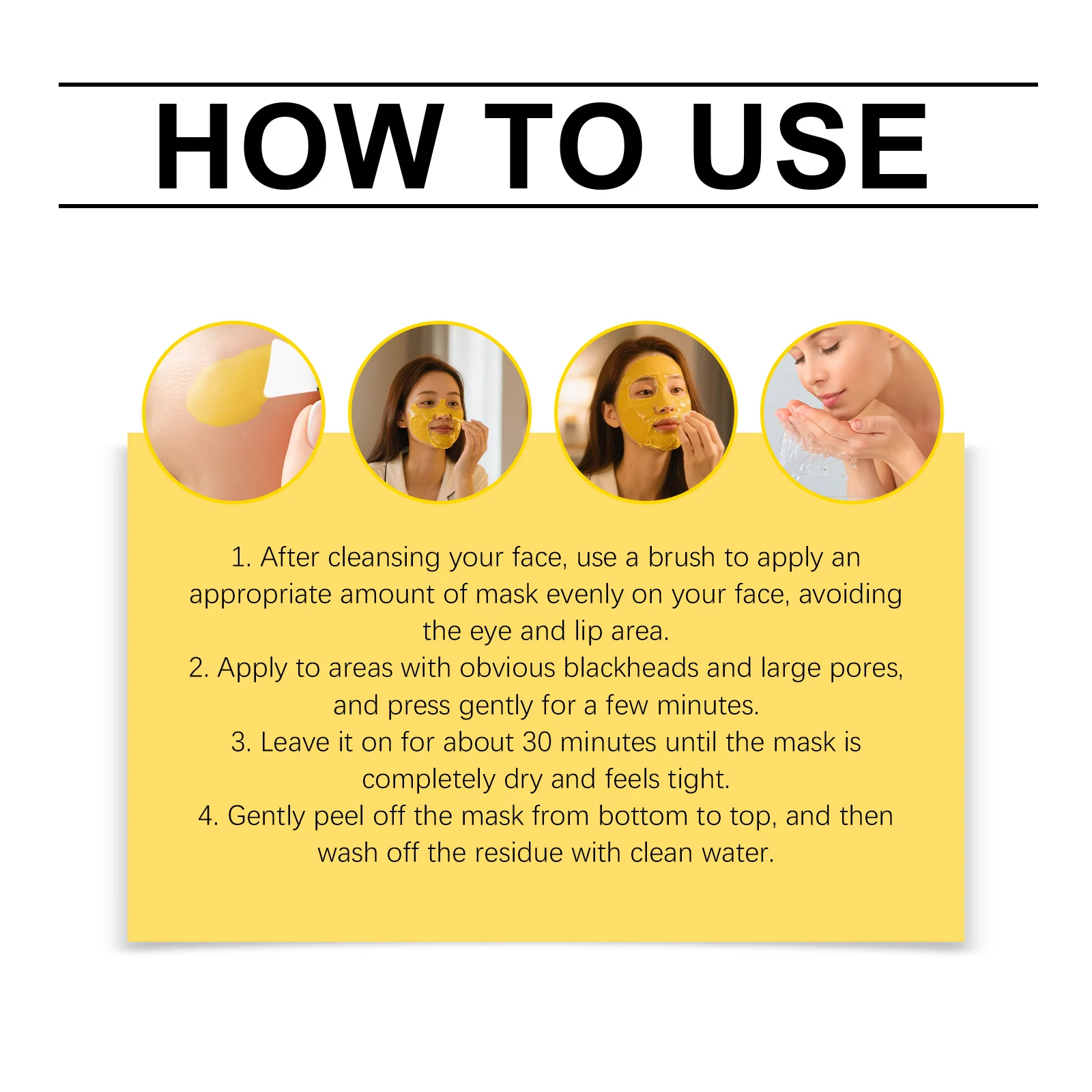 Turmeric Peel Off Mask Deep Cleansing Pores Blackhead Remover with Vitamin C 120g 4 turmeric peel off mask deep cleansing pores blackhead remover 120g cih ydvm4mze desc 4