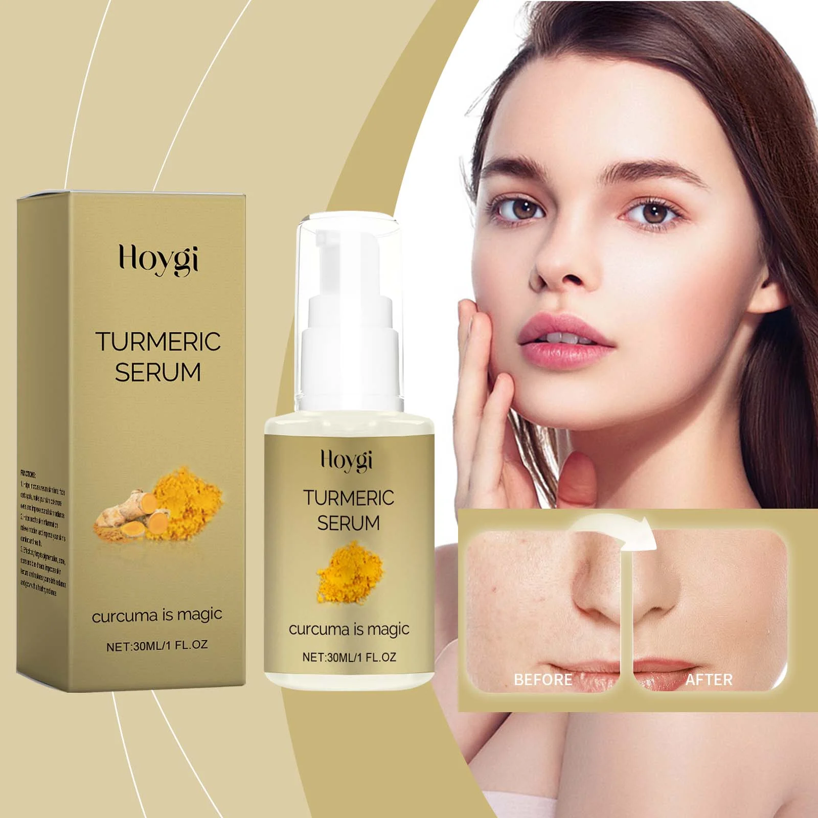 Turmeric Serum 30ml Hydrating Face Brightening Essence with Vitamin E 2 turmeric serum 30ml hydrating brightening essence cih zv8zucyu desc 2