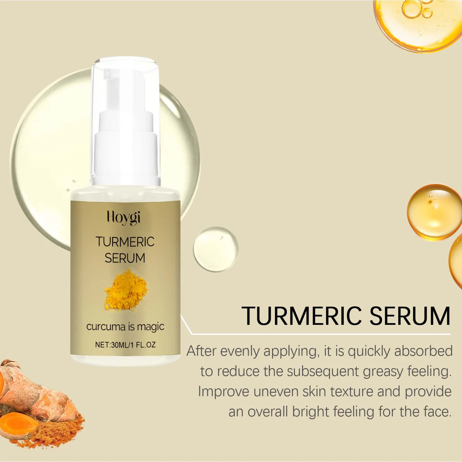 Turmeric Serum 30ml Hydrating Face Brightening Essence with Vitamin E 7 turmeric serum 30ml hydrating brightening essence cih zv8zucyu desc 7