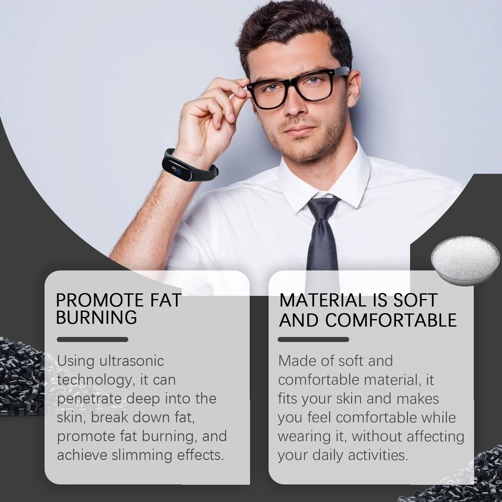Ultrasonic Body Shaper Wristband Skin Tightening Slimming Device for Belly Thigh Arms 7 ultrasonic body shaper wristband skin tightening slimming cih 7mp3y8f6 desc 7