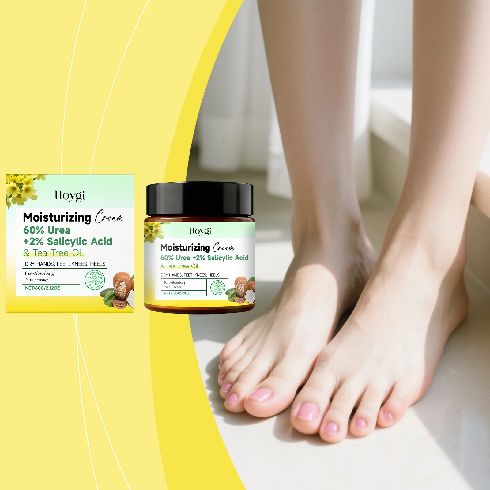 Hoygi Urea Hand & Foot Cream with 2% Salicylic Acid, Moisturizing & Fast-Absorbing 2 urea hand foot moisturizing cream der 4nrg9hjw desc 2