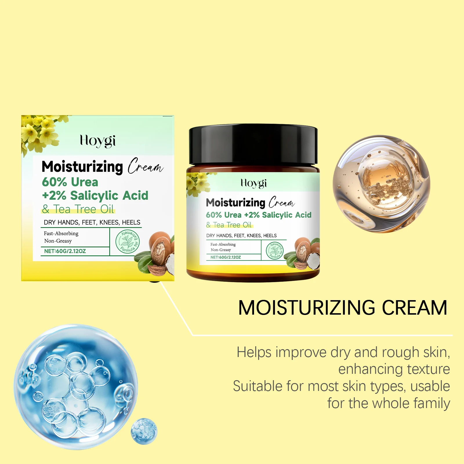 Hoygi Urea Hand & Foot Cream with 2% Salicylic Acid, Moisturizing & Fast-Absorbing 8 urea hand foot moisturizing cream der 4nrg9hjw desc 8