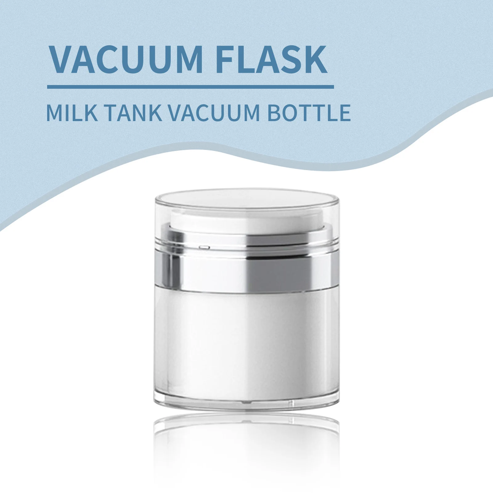 Vacuum Pump Bottle Acrylic Airless Dispenser for Face Cream, Lotion, Tinted Moisturizer Travel Size Cosmetic Container 50ml 1 vacuum pump bottle acrylic airless dispenser 50ml cih r23rb4wr desc 1