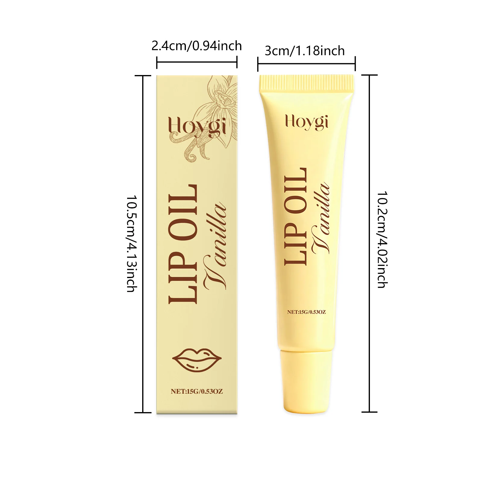 Hoygi Vanilla Lip Oil for Dry Lips, Long-Lasting Hydration & Pinkish Brightening 1 vanilla lip oil der cgufndeu desc 1