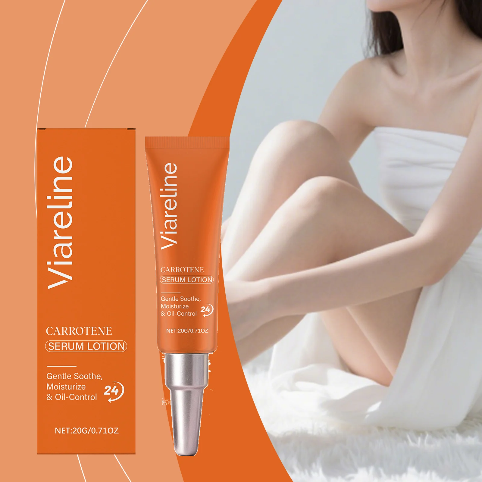Carotene Serum Lotion 20g for Deep Moisturizing, Brightening & Oil Control 2 viareline carotene serum lotion 20g der c7yxq7h8 desc 2