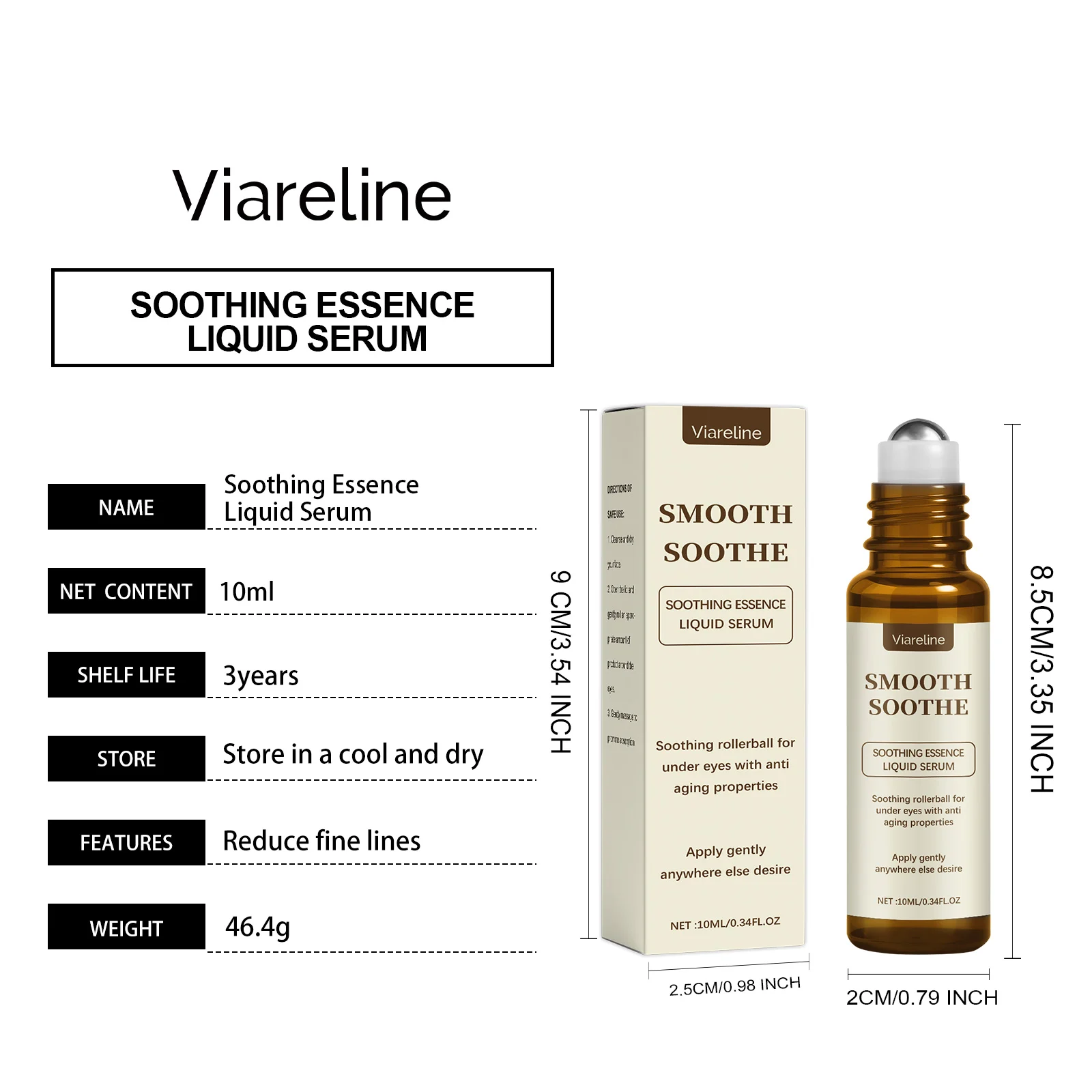 Viareline Eye Serum 10ml with Rollerball for Hydration & Anti-Aging 1 viareline eye serum rollerball 10ml der p4vydkn4 desc 1