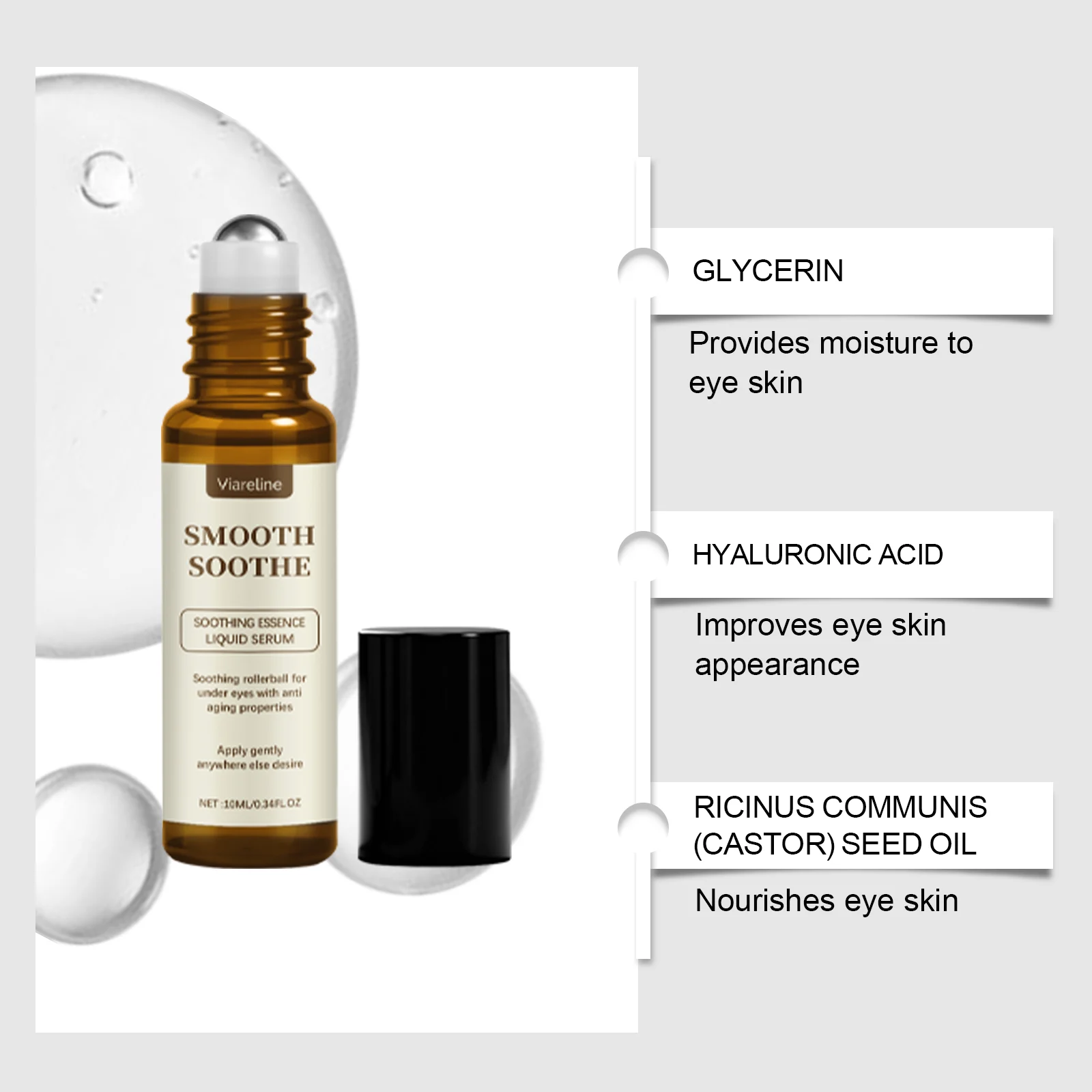 Viareline Eye Serum 10ml with Rollerball for Hydration & Anti-Aging 6 viareline eye serum rollerball 10ml der p4vydkn4 desc 6