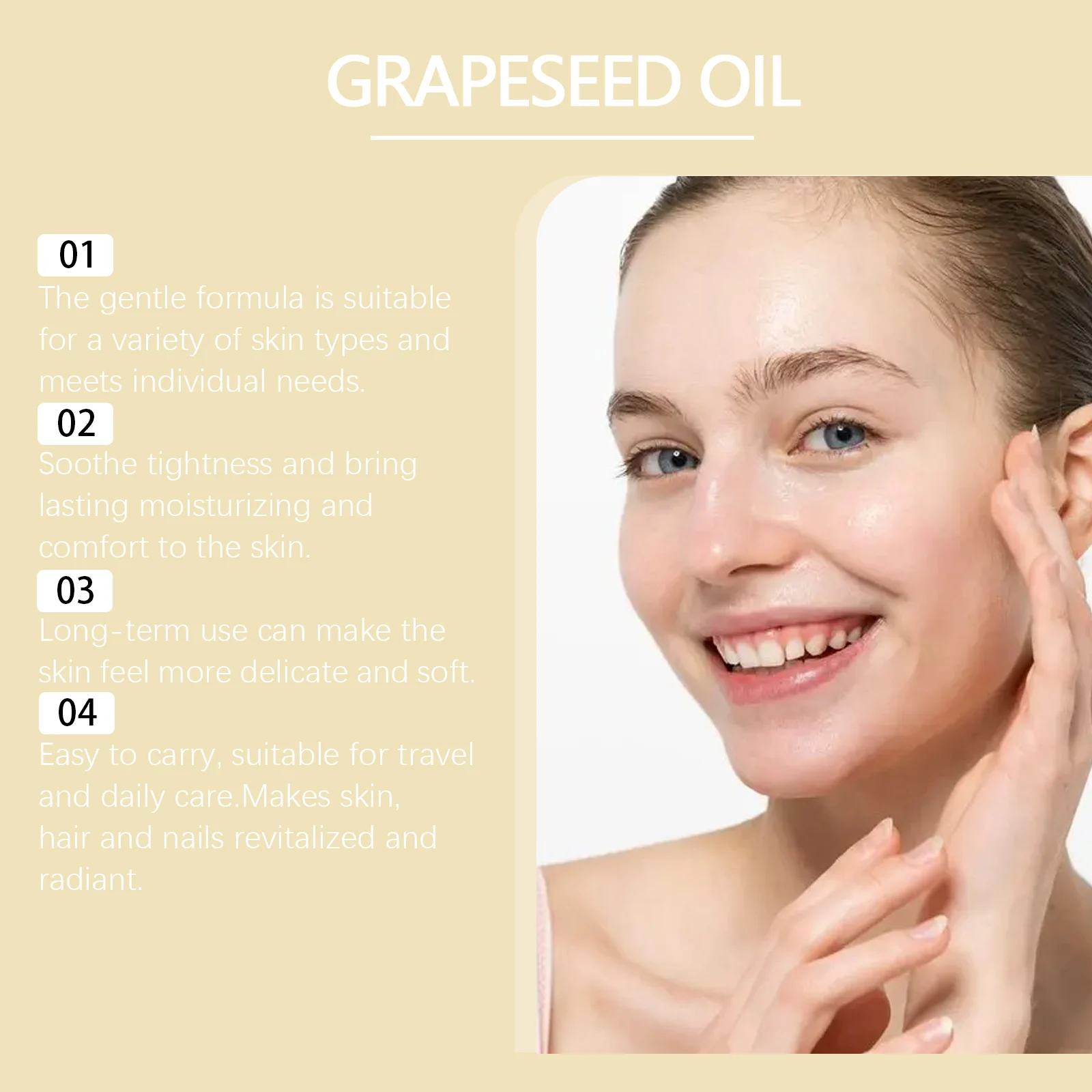 Grapeseed Care Oil 237ml Multi-Purpose Nourishing & Moisturizing for Hair, Skin & Nails 9 viareline grapeseed care oil 237ml cih ffm2hjra desc 9