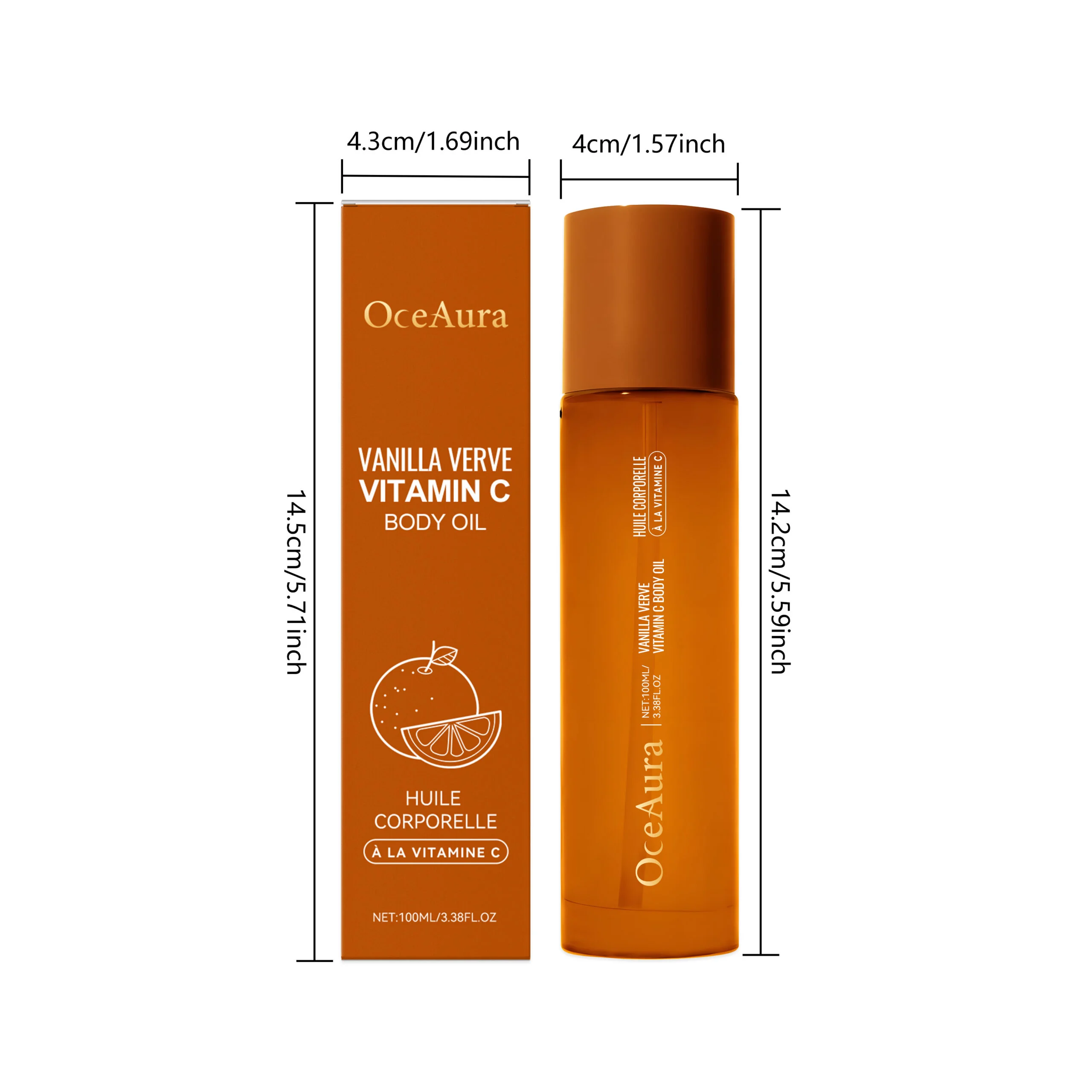Vitamin C Body Oil 100ml Nourishing Moisturizing Dry Skin Lightweight Non-Sticky 1 vitamin c body oil 100ml cih quj8yvew desc 1 scaled